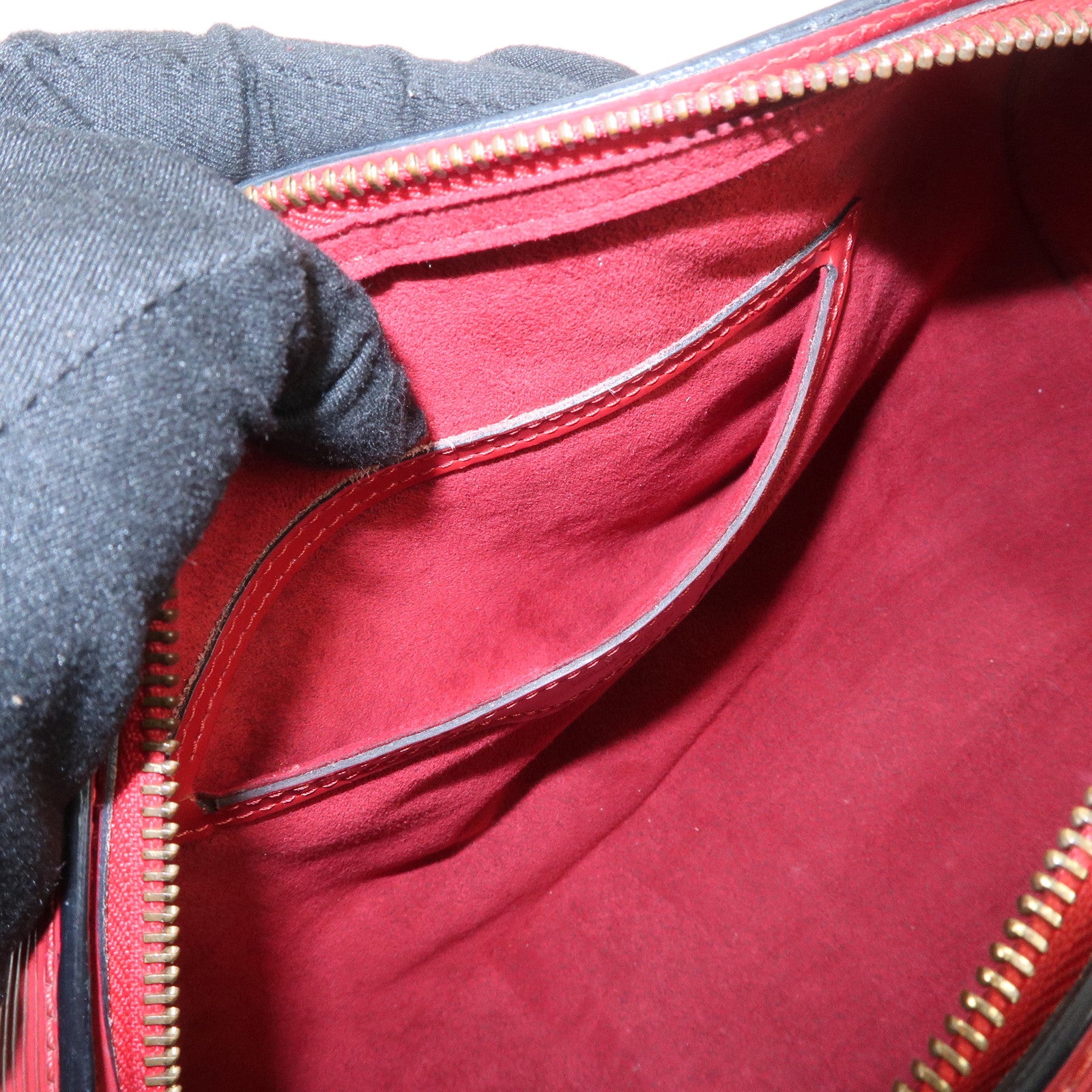 Louis Vuitton Epi Soufflot Hand Bag Castillian Red M52227