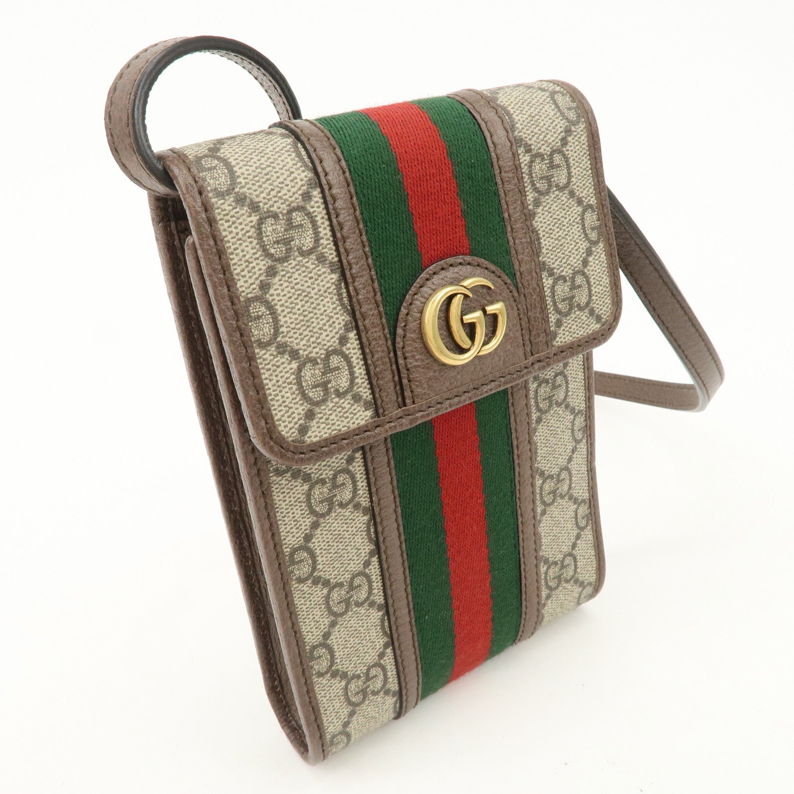 GUCCI Ophidia Sherry GG Supreme PVC Mini Shoulder Bag Beige 625757