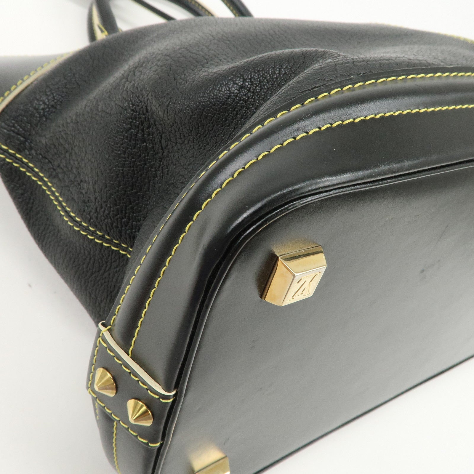 Louis Vuitton Suhari Leather Lock It MM Hand Bag Noir Black M91875