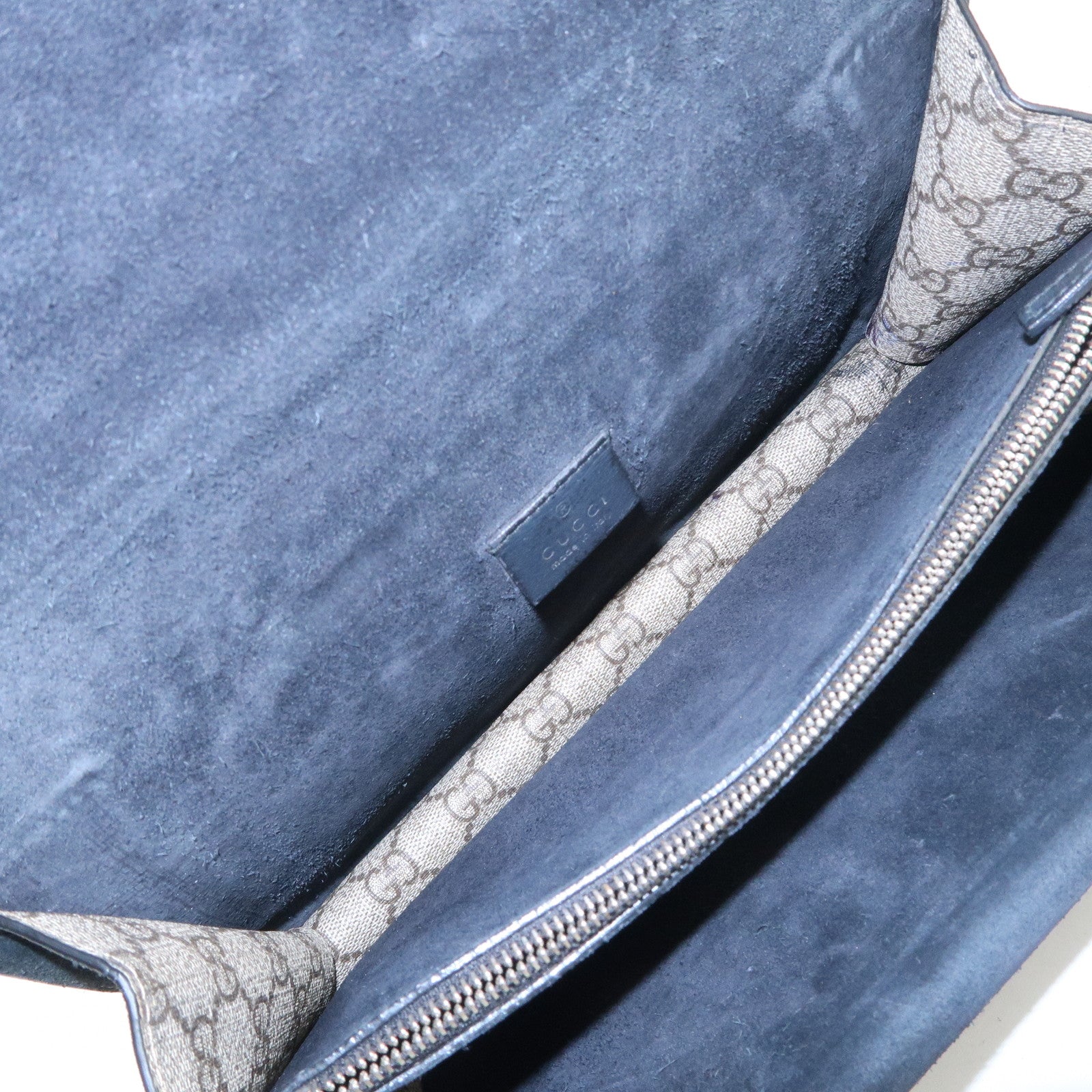 GUCCI Dionysus GG Supreme Suede Chain Shoulder Bag Beige 400249