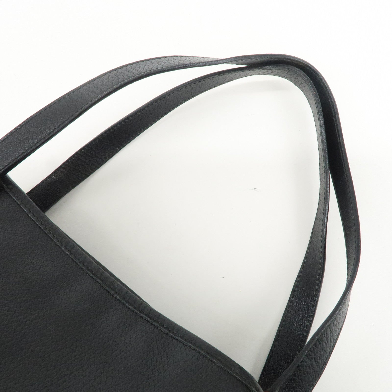 GUCCI Abbey Leather Tote Bag Hand Bag Black 130736