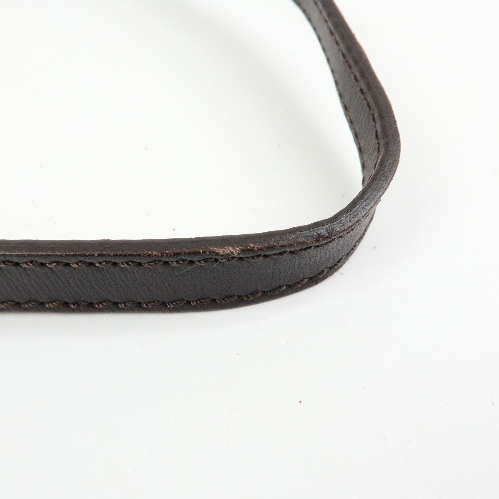 FENDI Canvas Leather Shoulder Bag Leopard Brown Black 8BR248