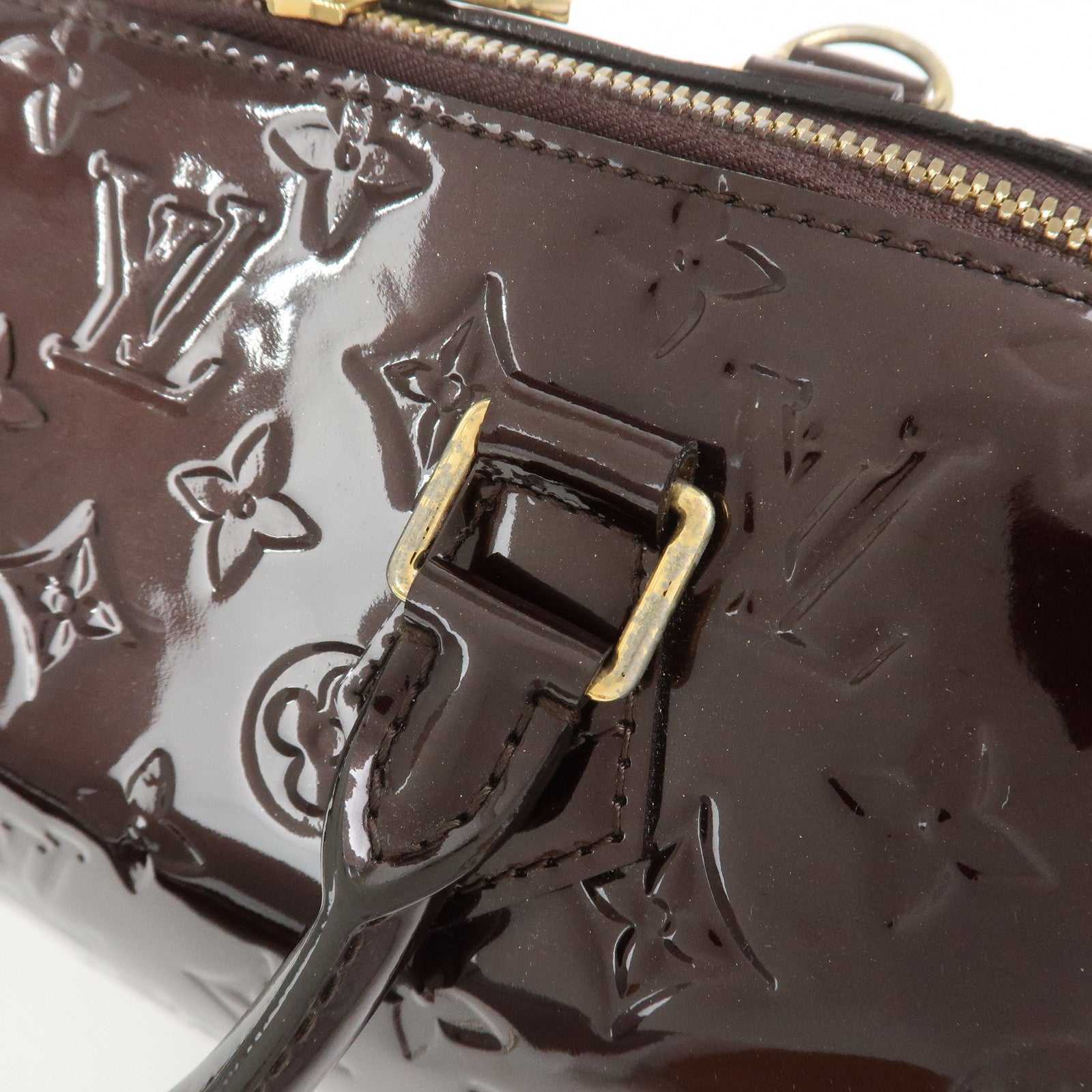 Louis Vuitton Monogram Vernis Montana Hand Bag Amarante M90057