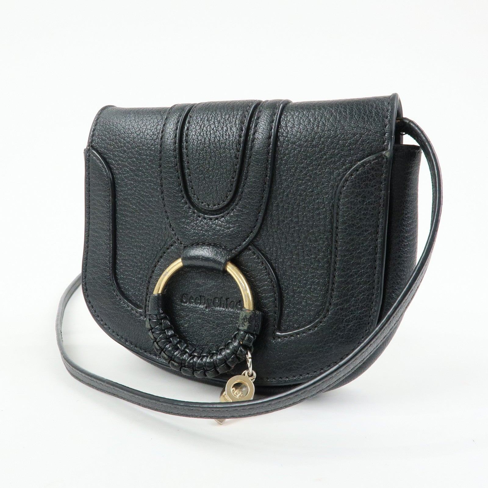 Chloe See By Chloe Hana Leather Shoulder Crossbody Bag Black