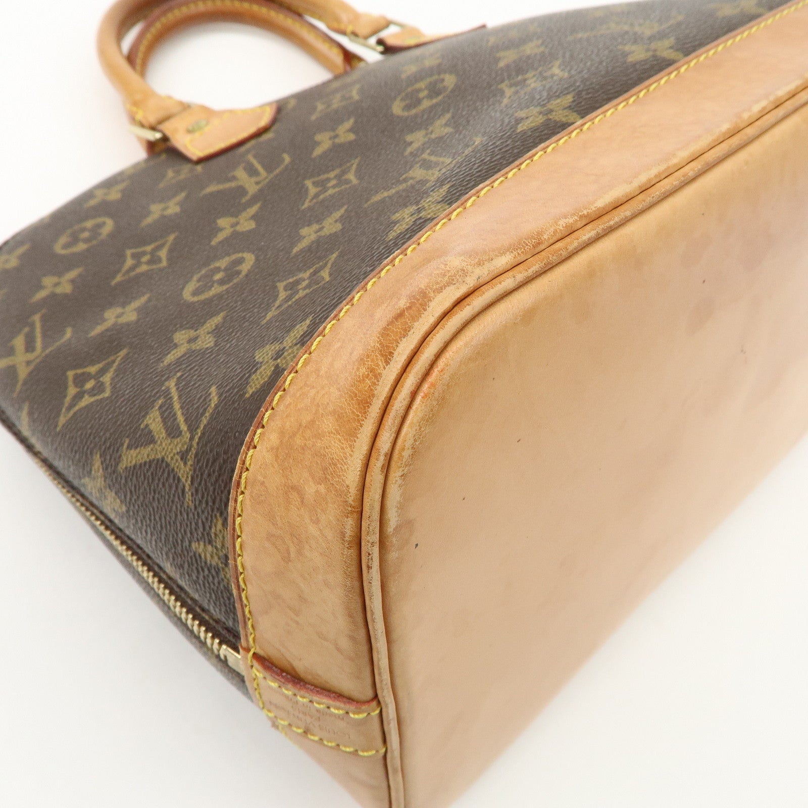 Louis Vuitton Monogram Alma PM Hand Bag Brown M51130 Used