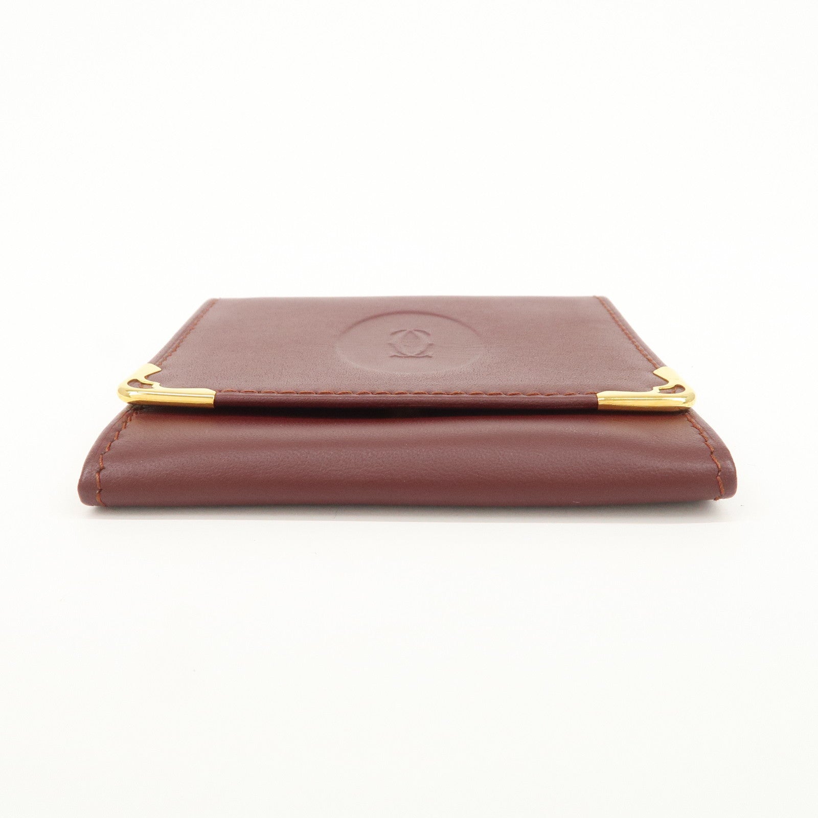 Cartier Must Line Leather Coin Case Bordeaux