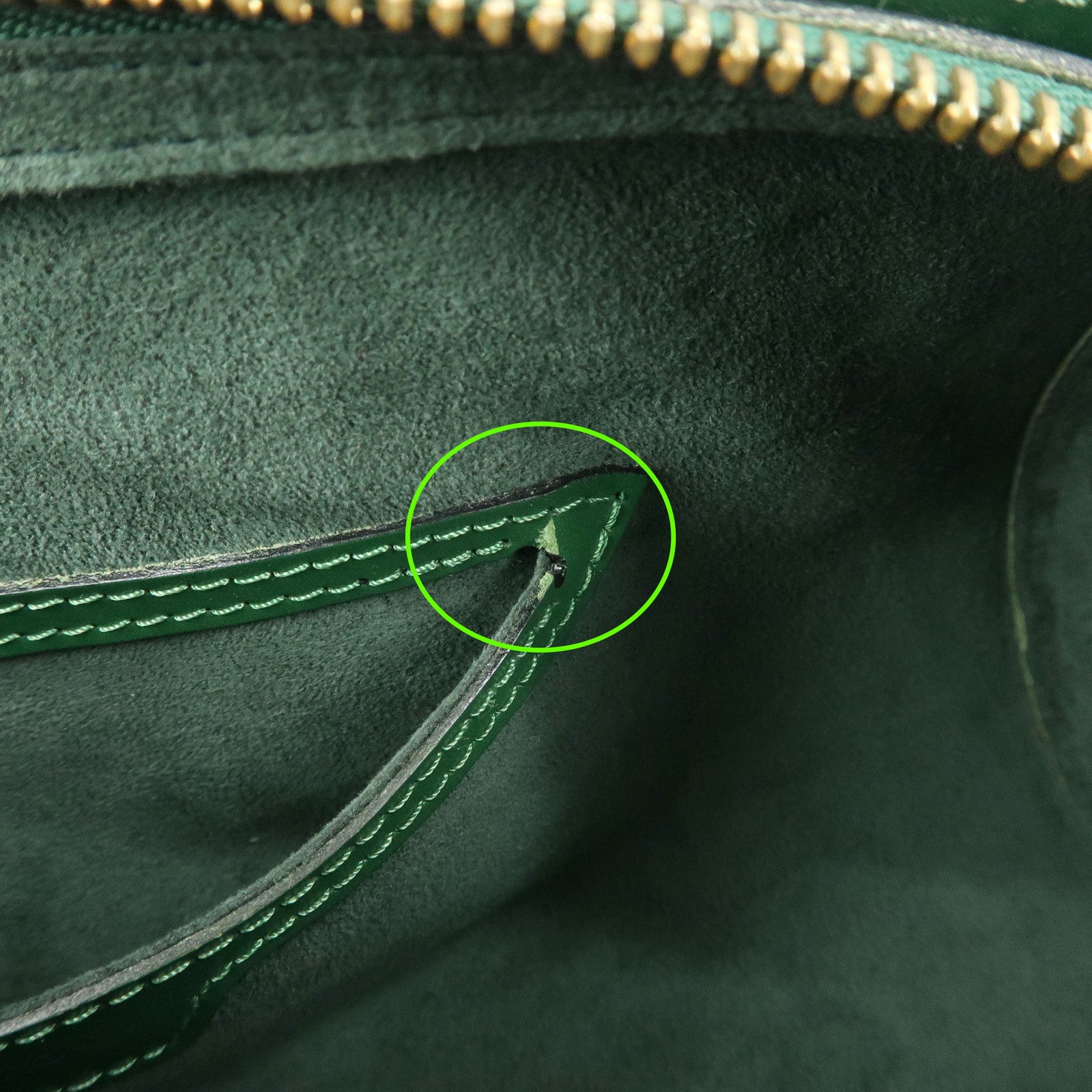 Louis Vuitton Epi Soufflot Hand Bag Borneo Green M52224