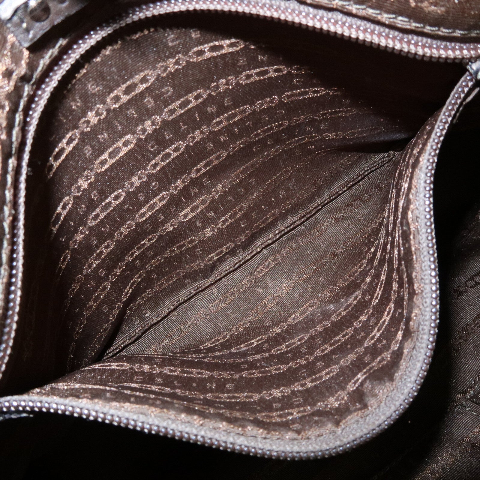 CELINE Logo Leather Tote Bag Shoulder Bag Brown
