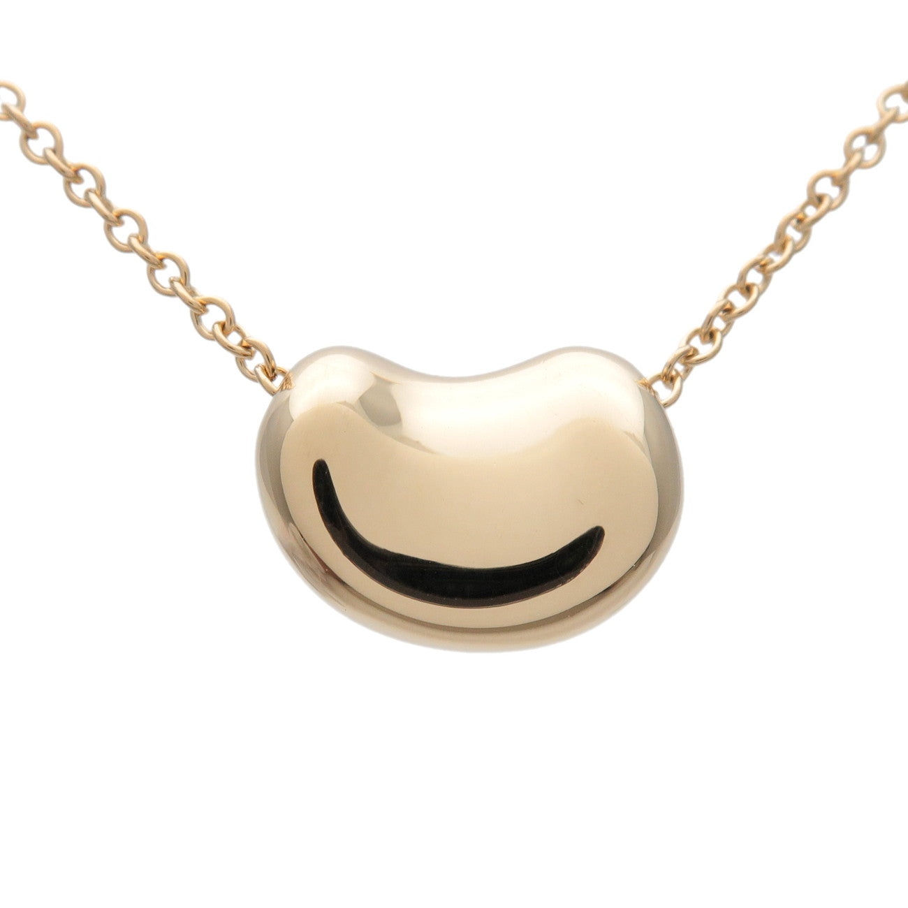 Tiffany&Co. Bean Necklace Small K18YG 750YG Yellow Gold