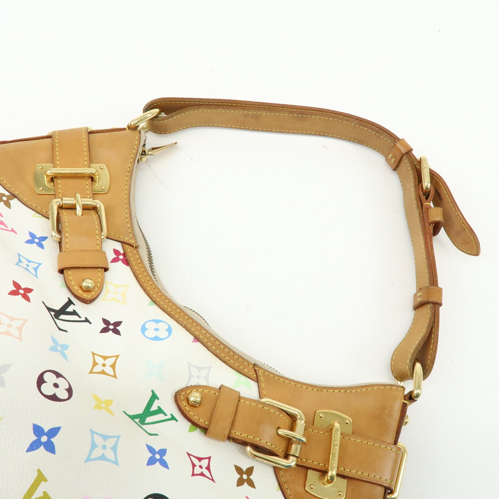 Louis Vuitton Monogram Multicolor Greta Shoulder Bag Blanc M40195