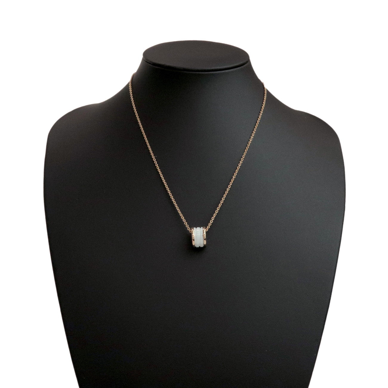 BVLGARI B-zero1 Necklace K18 750PG Ceramic Rose Gold White