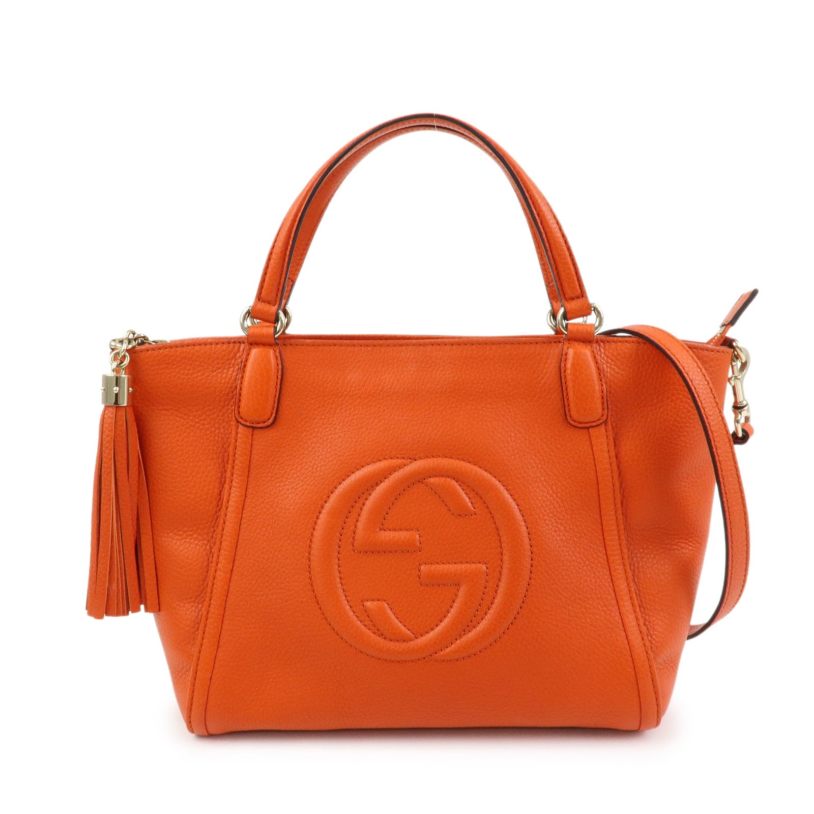 GUCCI SOHO Interlocking G Leather 2Way Bag Hand Shoulder Bag 369176