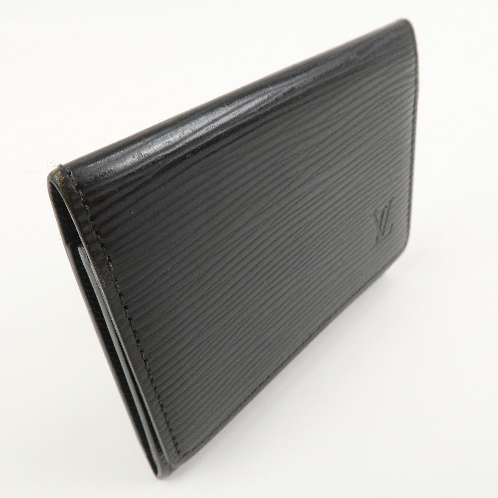 Louis Vuitton Epi Enveloppe Carte de Visite Card Case Noir M56582