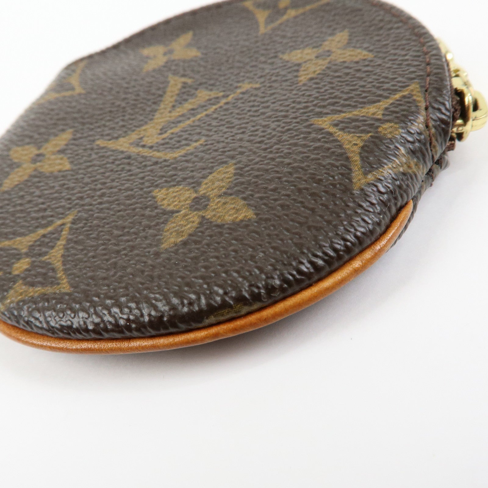 Louis Vuitton Monogram Porte Monnaie Rond Coin Case Brown M61926