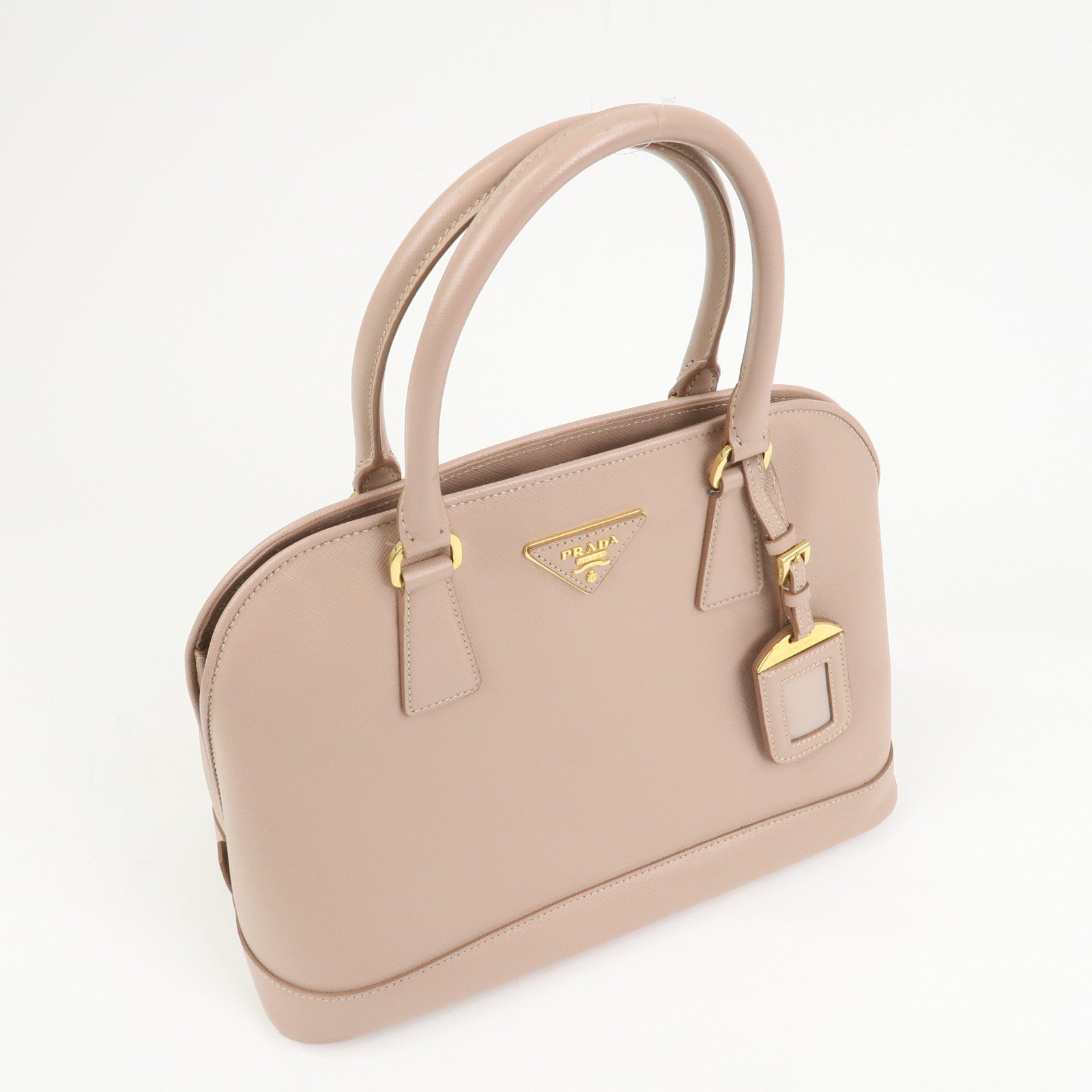 PRADA Triangle Logo Saffiano Leather 2Way Bag Hand Bag Pink BN2567
