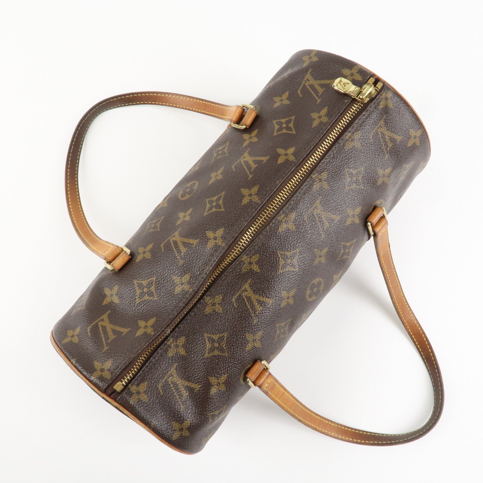 Louis Vuitton Monogram Papillon 30 Hand Bag Brown M51385 Used
