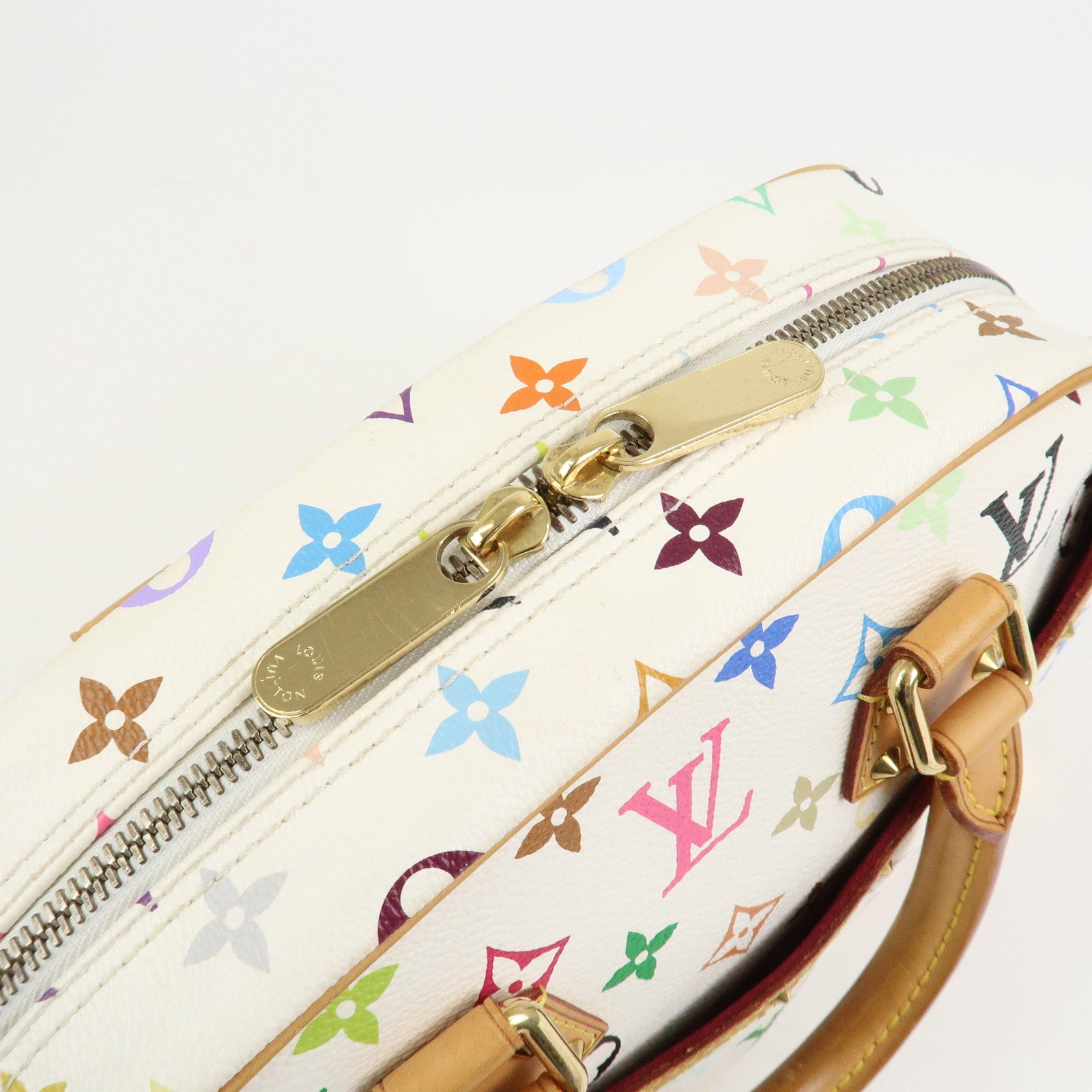 Louis Vuitton Monogram Multicolor Trouville Hand Bag Blanc M92663