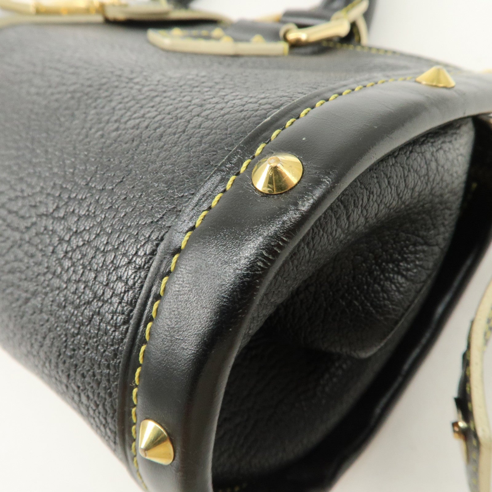 Louis Vuitton Suhari Leather Epanui PM Hand Bag Noir M91851 Used