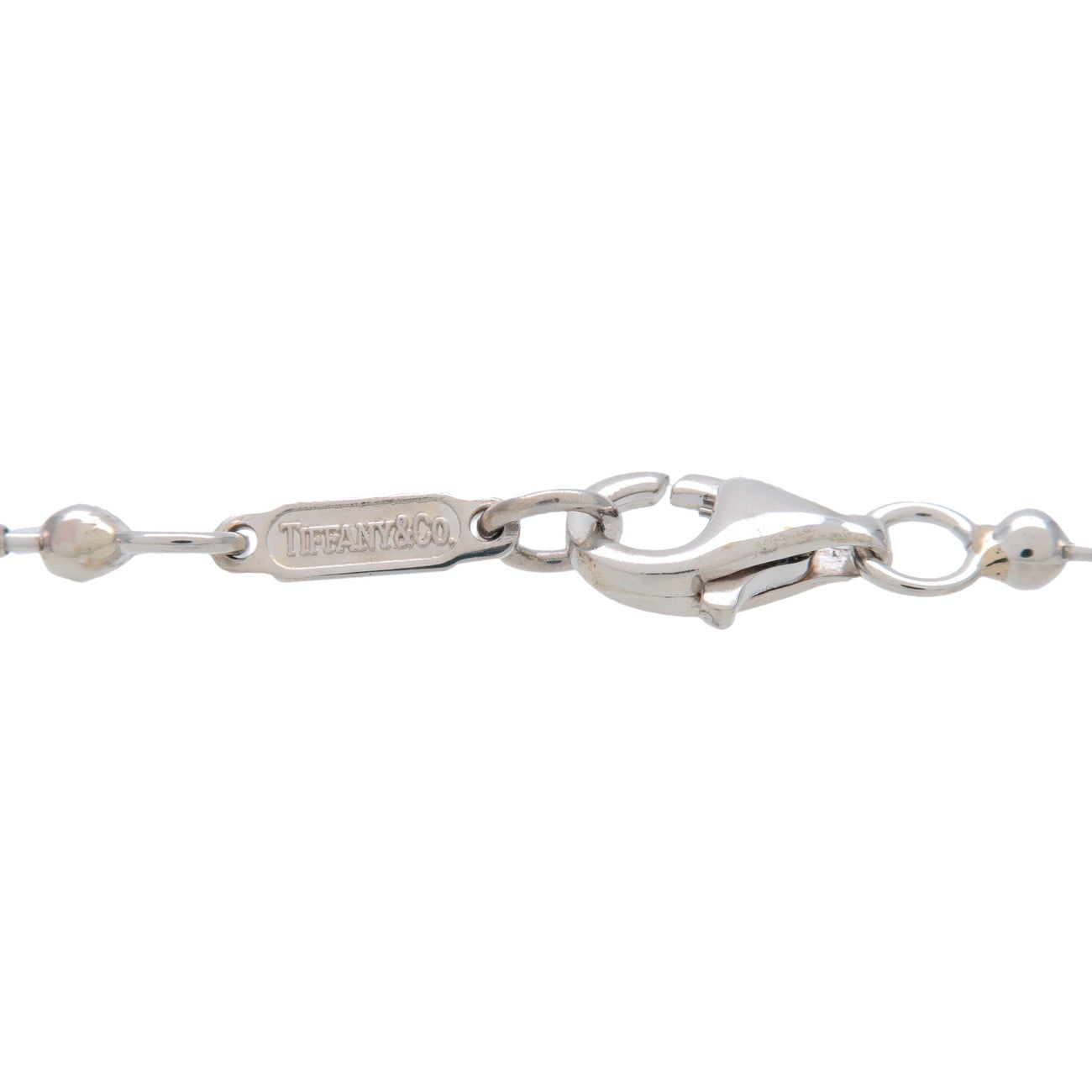 Tiffany & Co Atlas Plate Ball Chain Necklace SV925 Silver