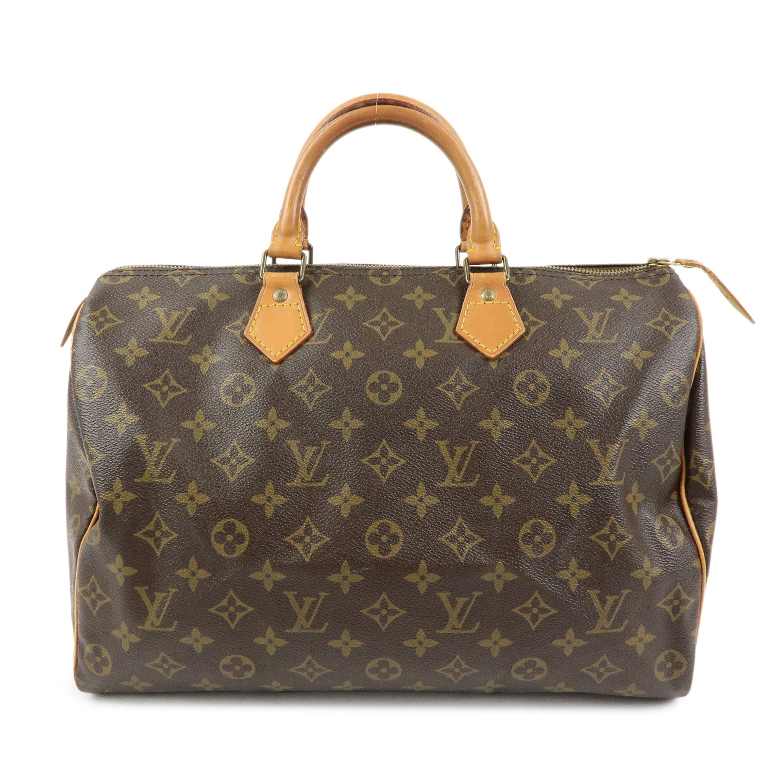 Louis Vuitton Monogram Speedy 35 Boston Bag Hand Bag Brown M41524