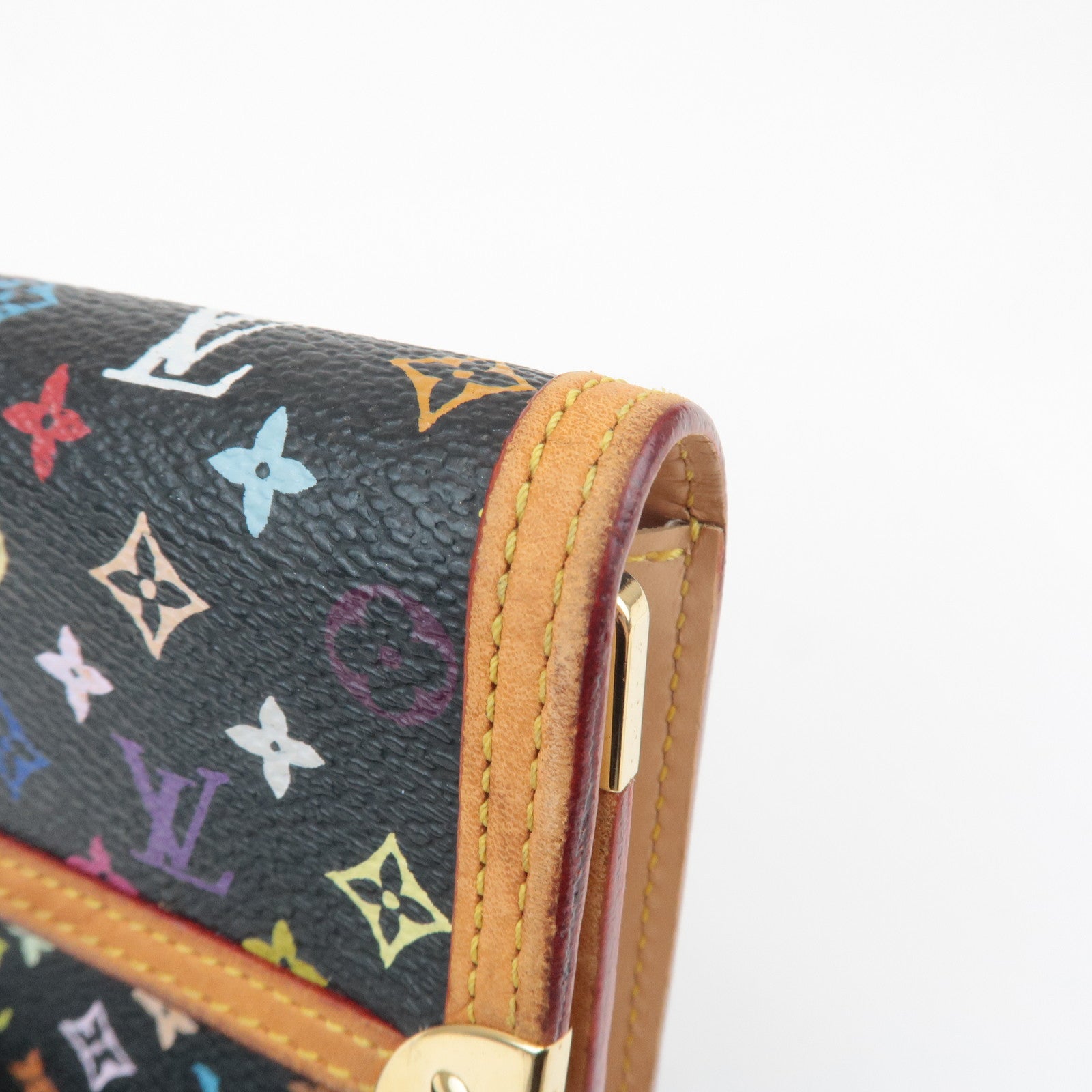 Louis Vuitton Monogram Multicolor Porte Trezor International Wallet M92658 Used