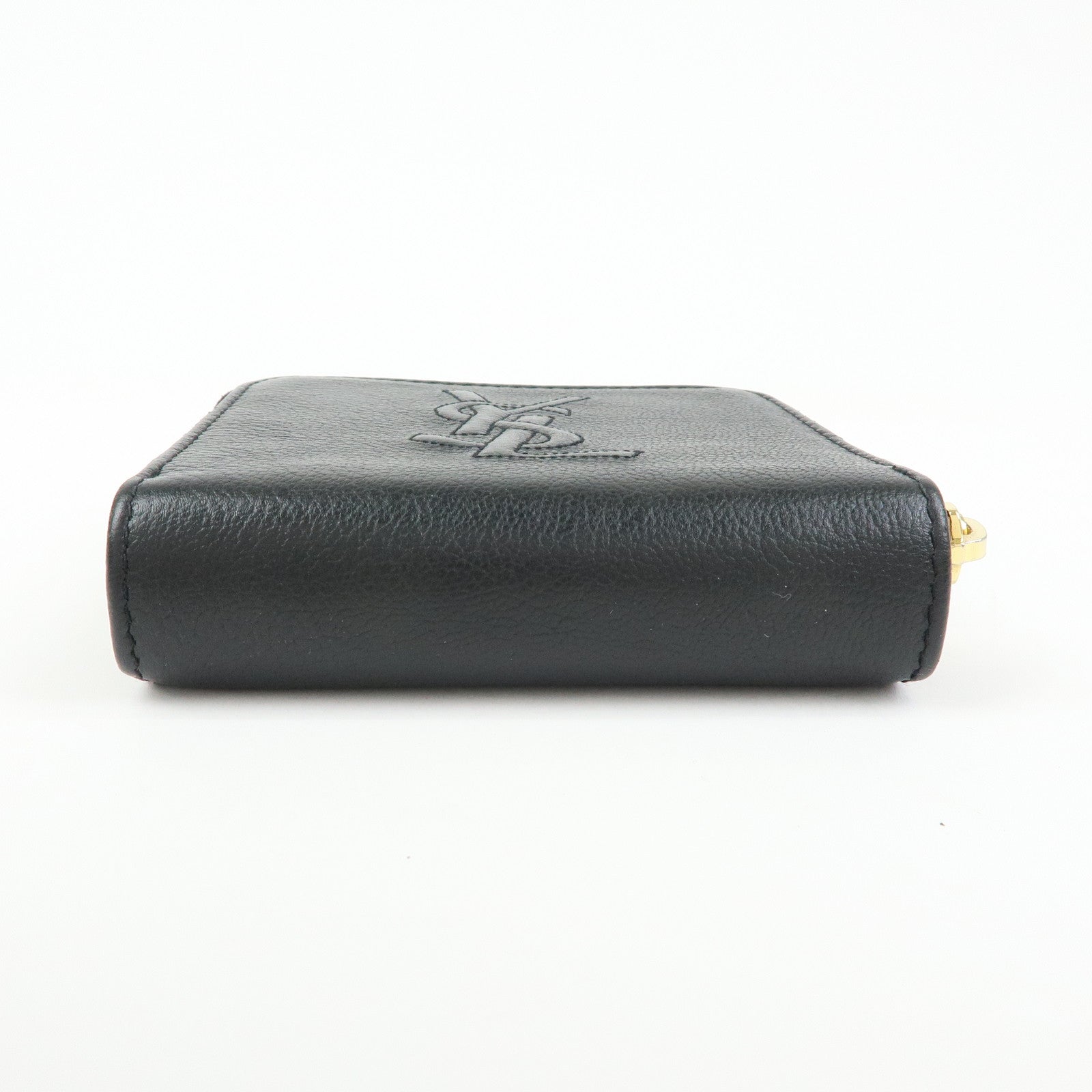 SAINT LAURENT PARIS Casandra Calf Leather Compact Wallet 568985