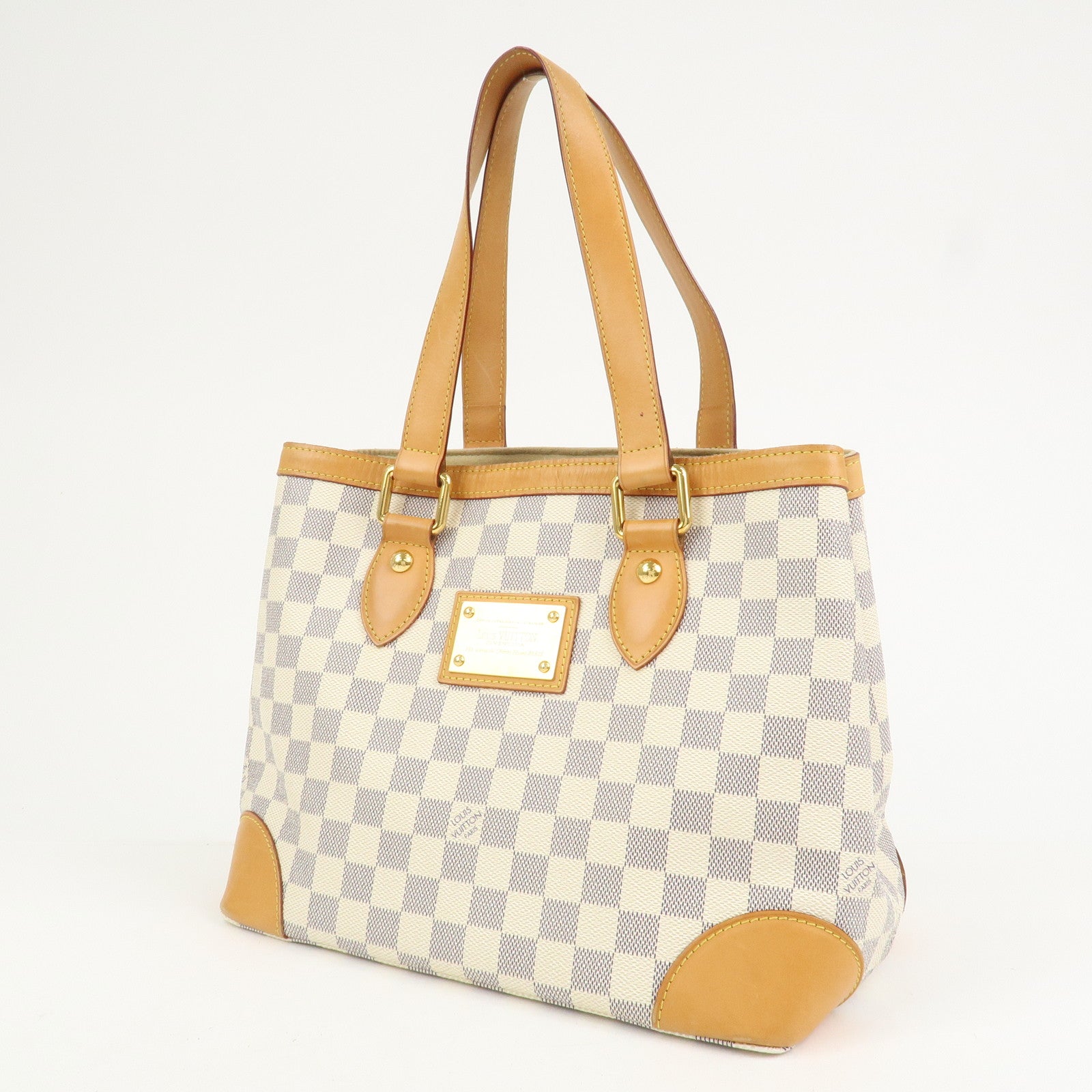 Louis Vuitton Damier Azur Hampstead PM Hand Bag Ivory N51207