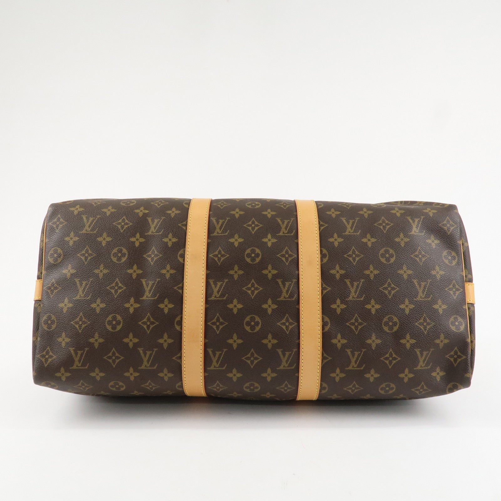 Louis Vuitton Monogram Keep All Bandouliere 50 Boston Bag Brown M41416 Used