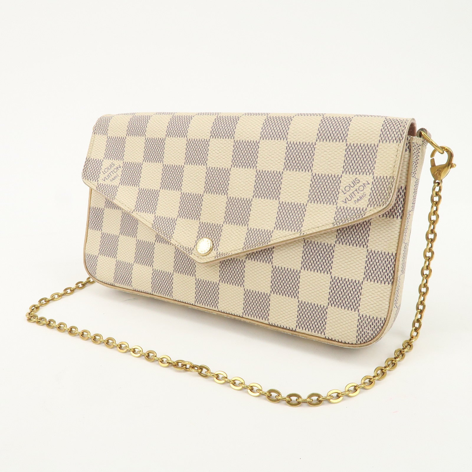 Louis Vuitton Damier Pochette Felicie Chain Shoulder Bag N63106
