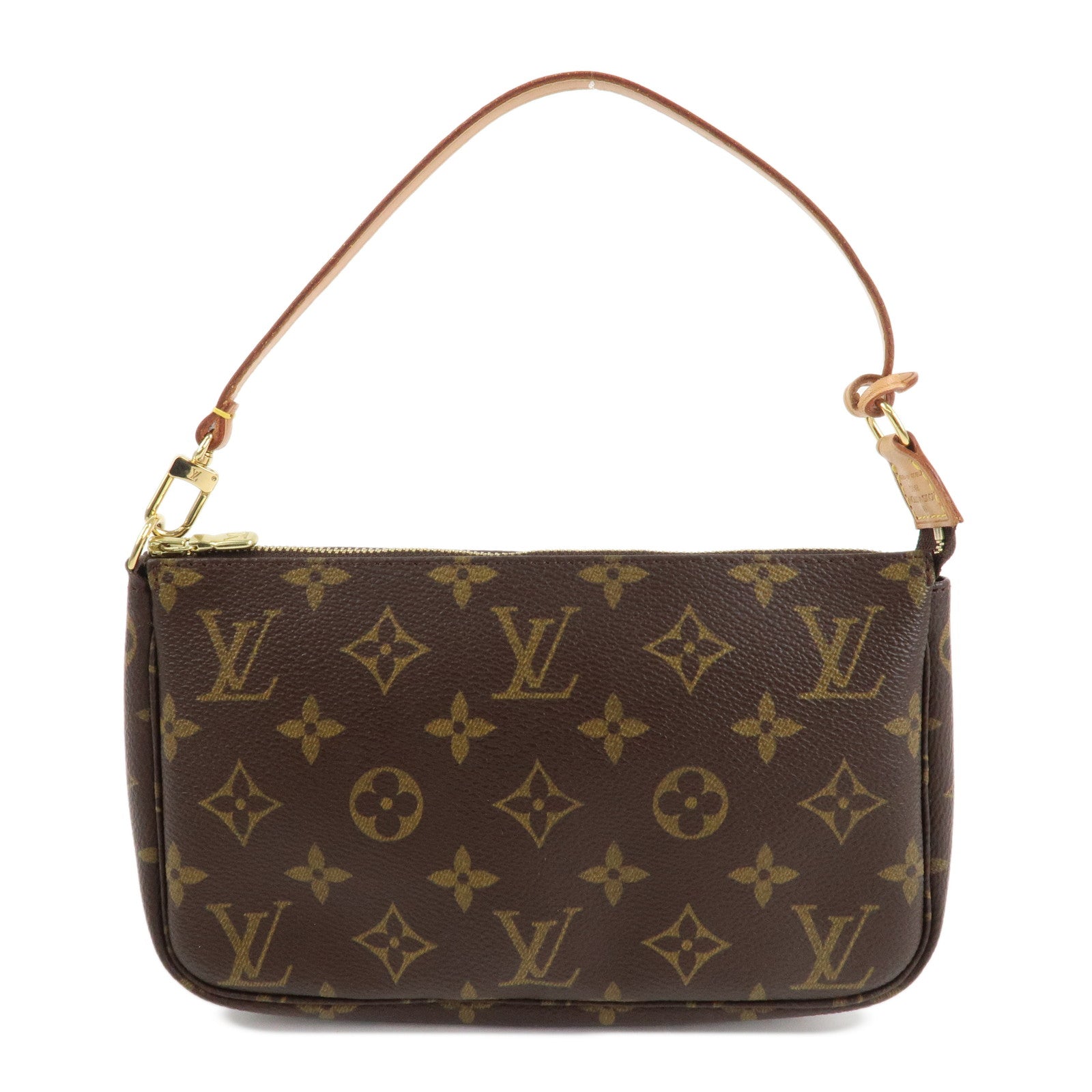 Louis Vuitton Monogram Pochette Accessoires Hand Bag Brown M51980 Used