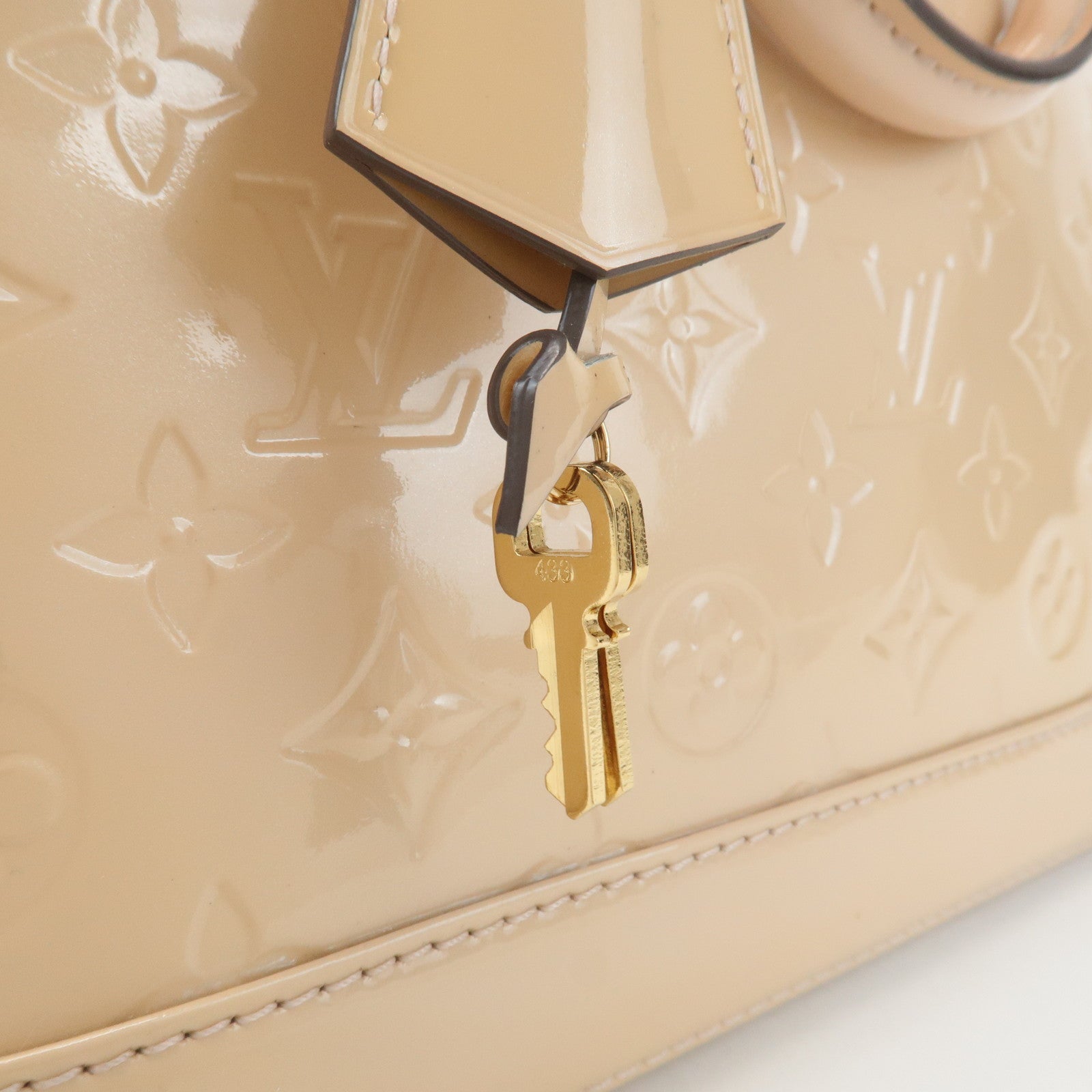 Louis Vuitton Monogram Vernis Leather Alma PM Hand Bag Dune M90170 Used
