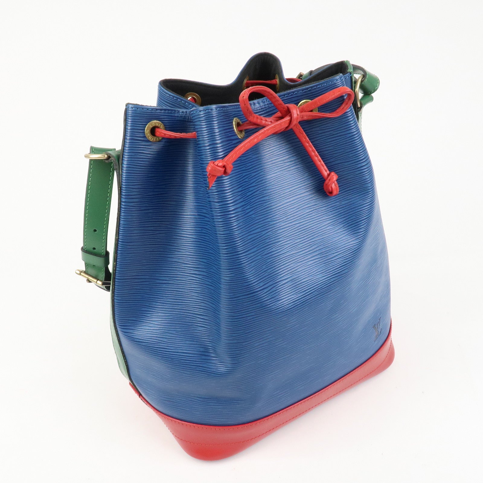 Louis Vuitton Epi Noe Tricolor Shoulder Bag Blue Green Red M44082