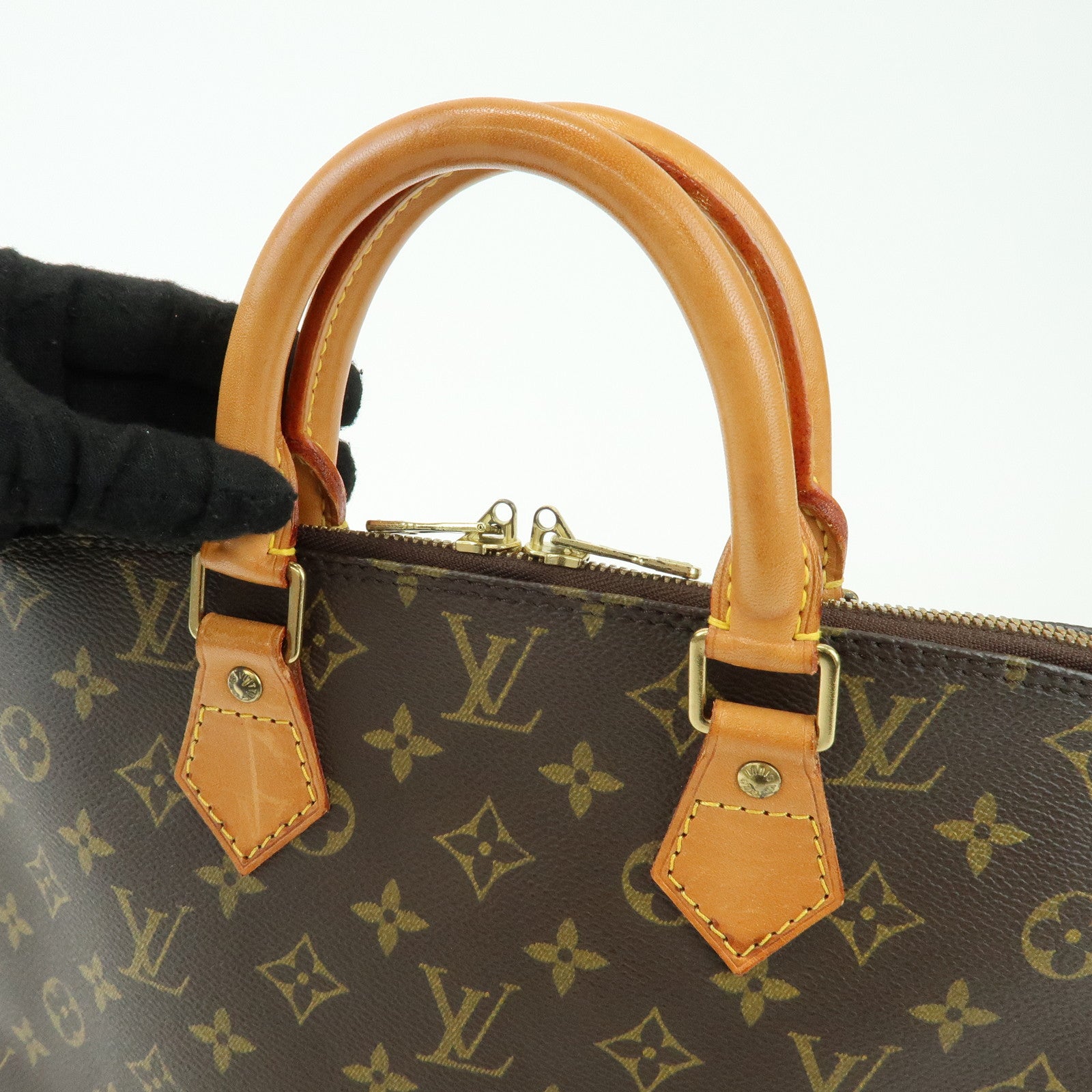 Louis Vuitton Monogram Alma PM Canvas Leather Hand Bag Brown M51130