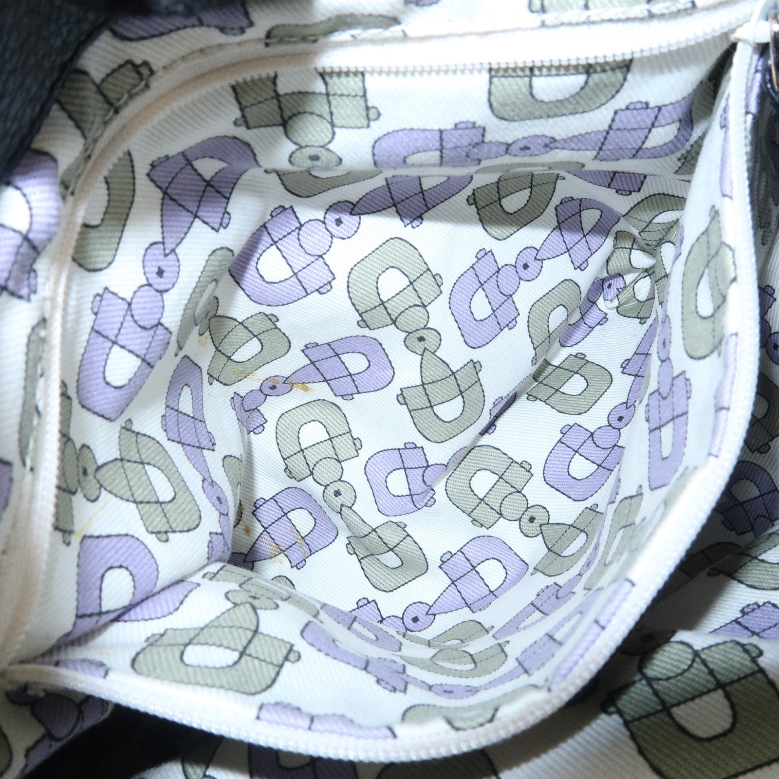 GUCCI GG Nylon Leather Shoulder Bag Hand Bag Black 257268