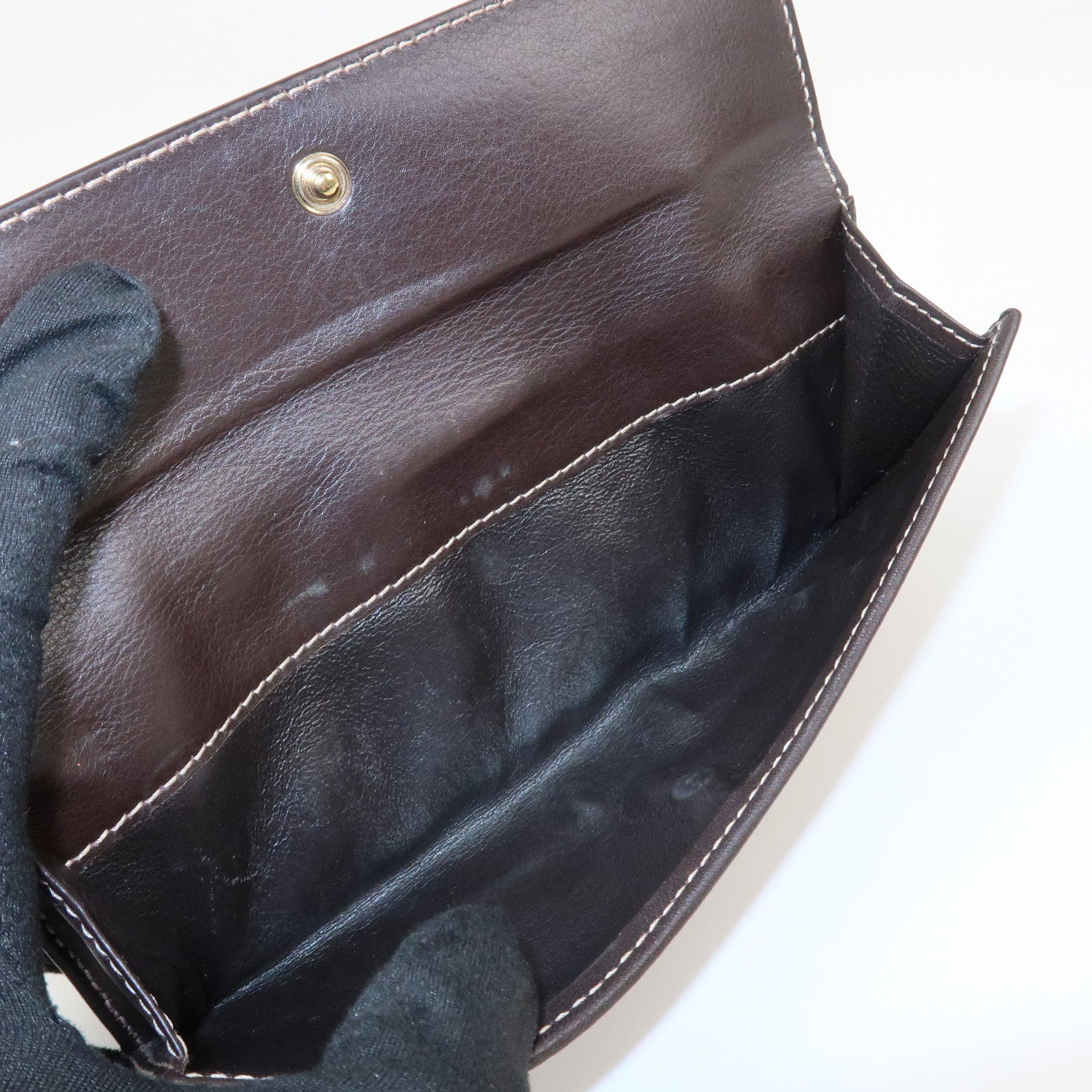 GUCCI Lovely Heart GG Canvas Leather Bi-fold Long Wallet 203550