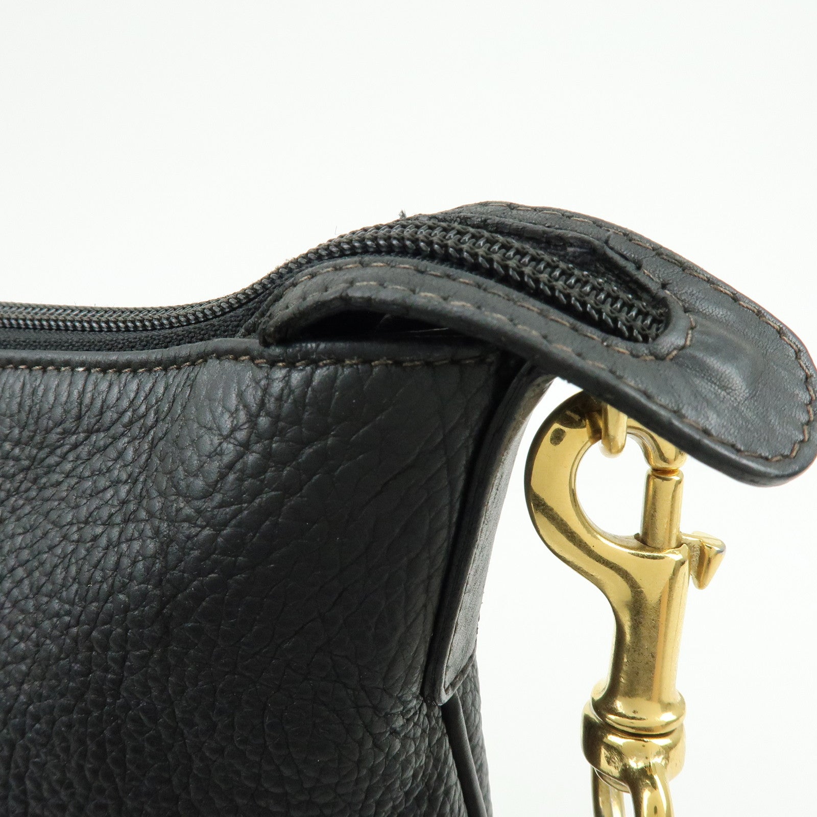GUCCI Leather Shoulder Bag Crossbody Bag Black 001・115・1206