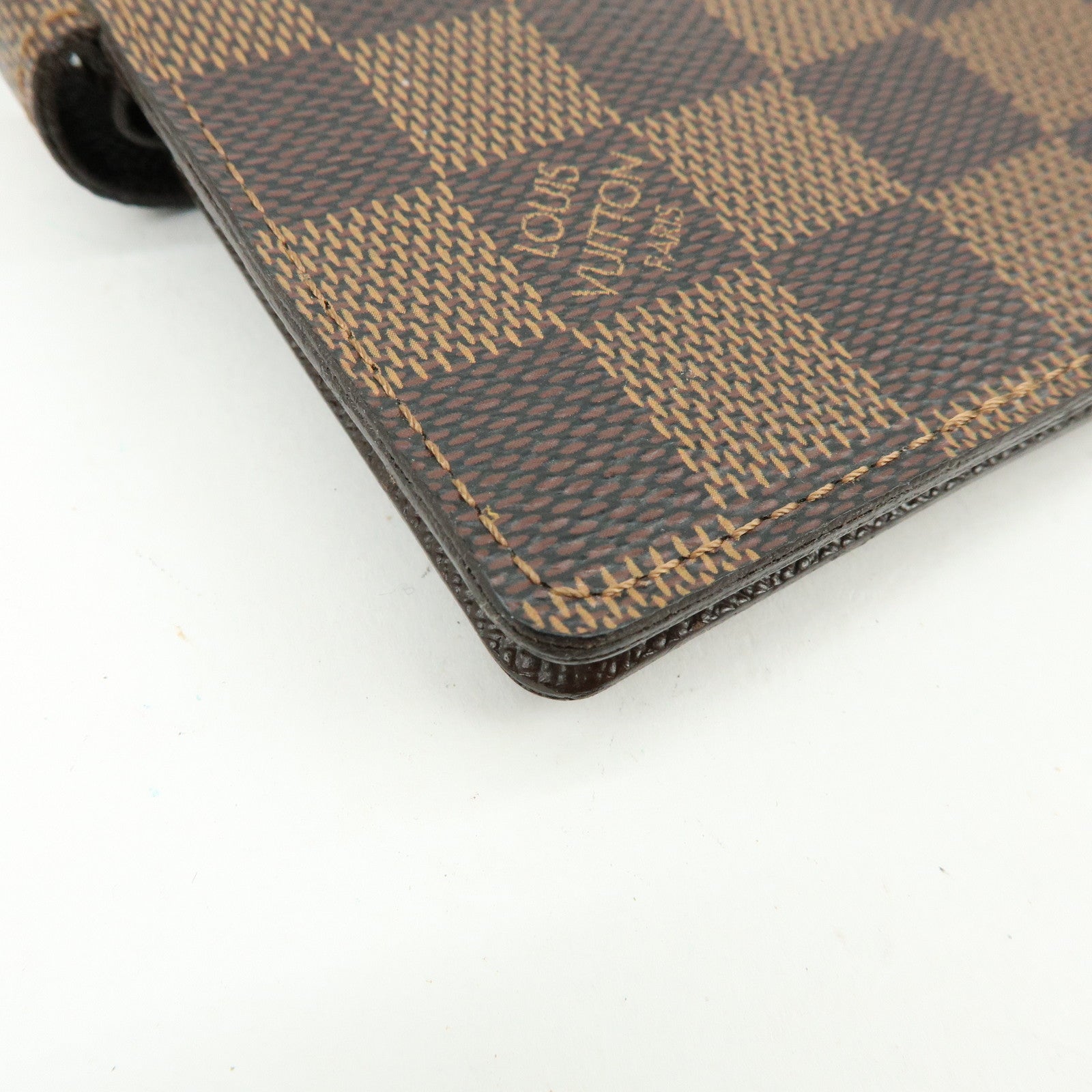 Louis Vuitton Damier Agenda PM Planner Cover Brown R20700