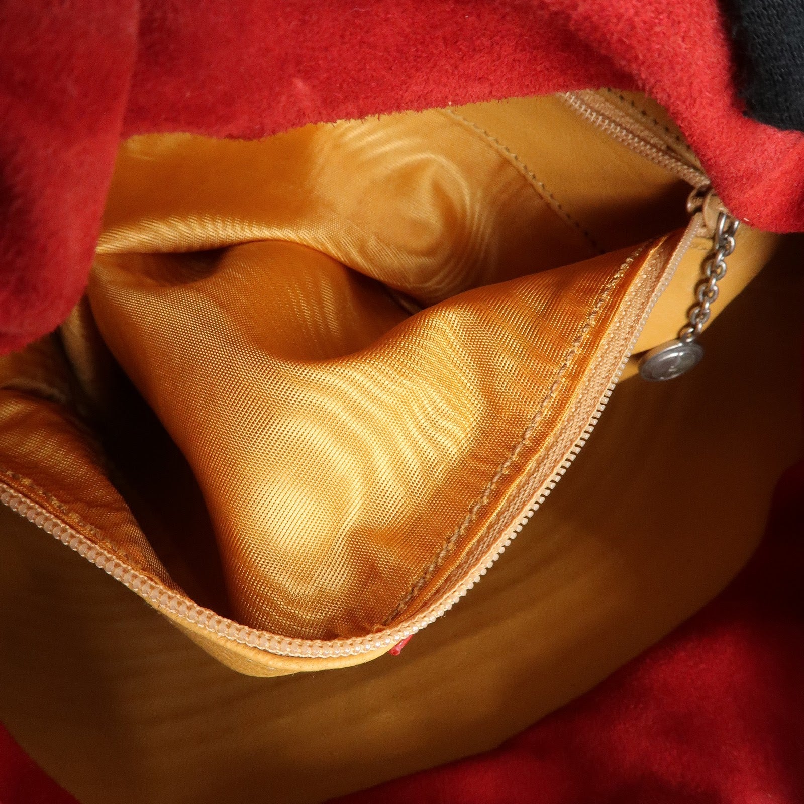 GUCCI Bamboo Patent Leather 2Way Bag Bucket Bag Red 001・01・1722