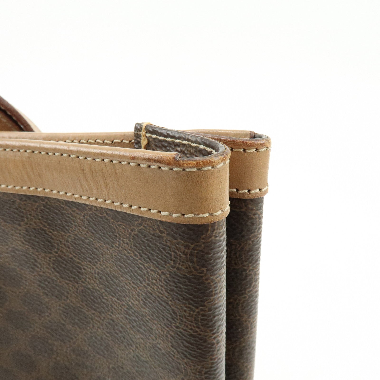 CELINE Macadam PVC Leather Tote Bag Shoulder Bag Brown