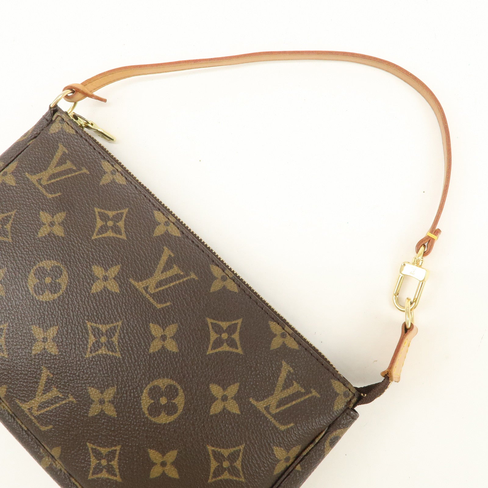 Louis Vuitton Monogram Pochette Accessoires Hand Bag Pouch M51980 Used