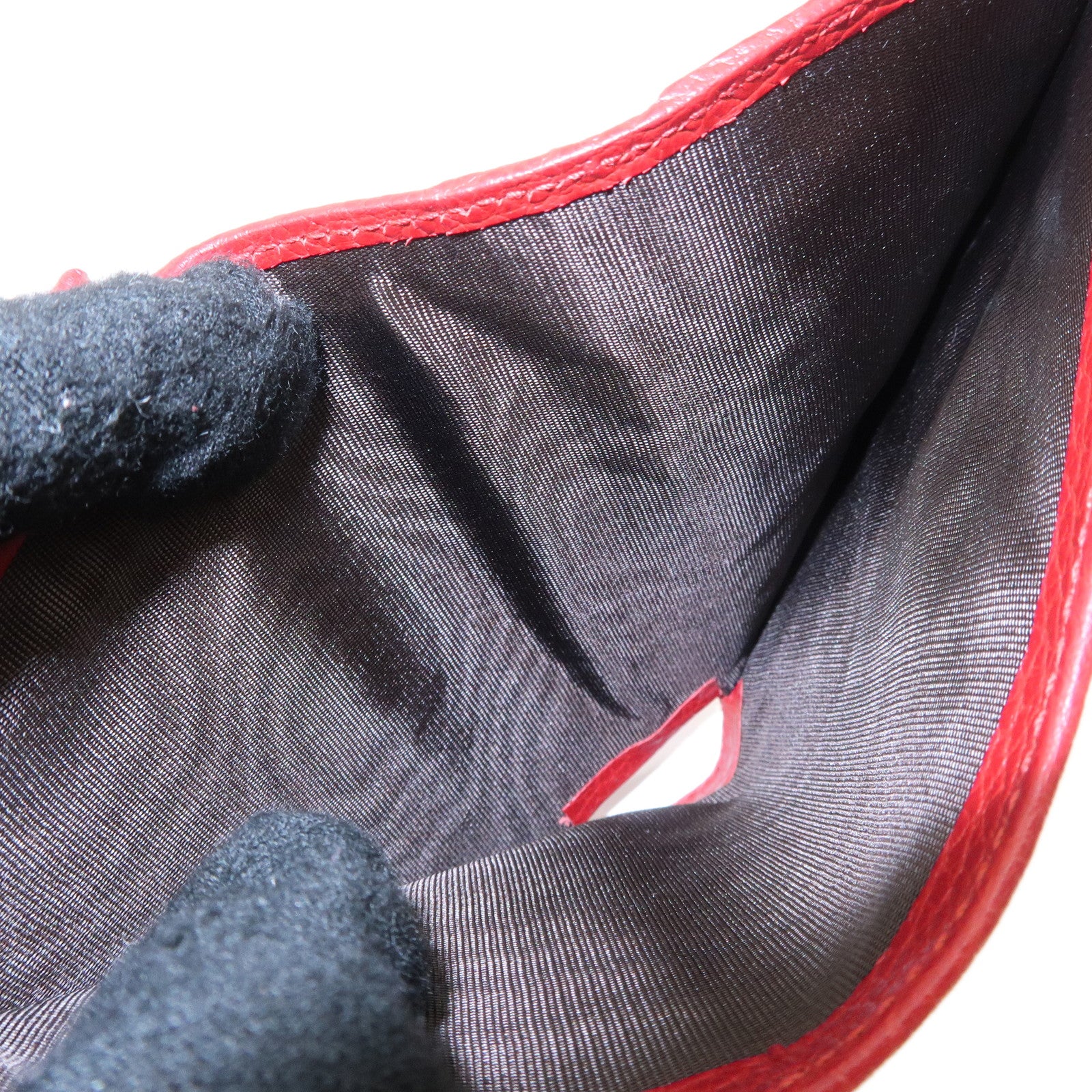 GUCCI GG Marmont Double G Mini Wallet Compact Wallet Red 456126 Used