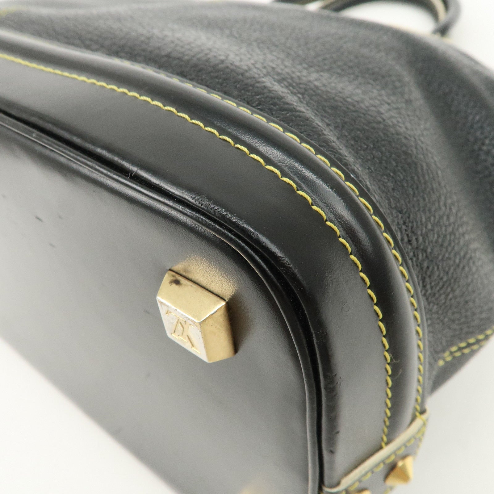 Louis Vuitton Suhari Leather Lock It MM Hand Bag Noir Black M91875