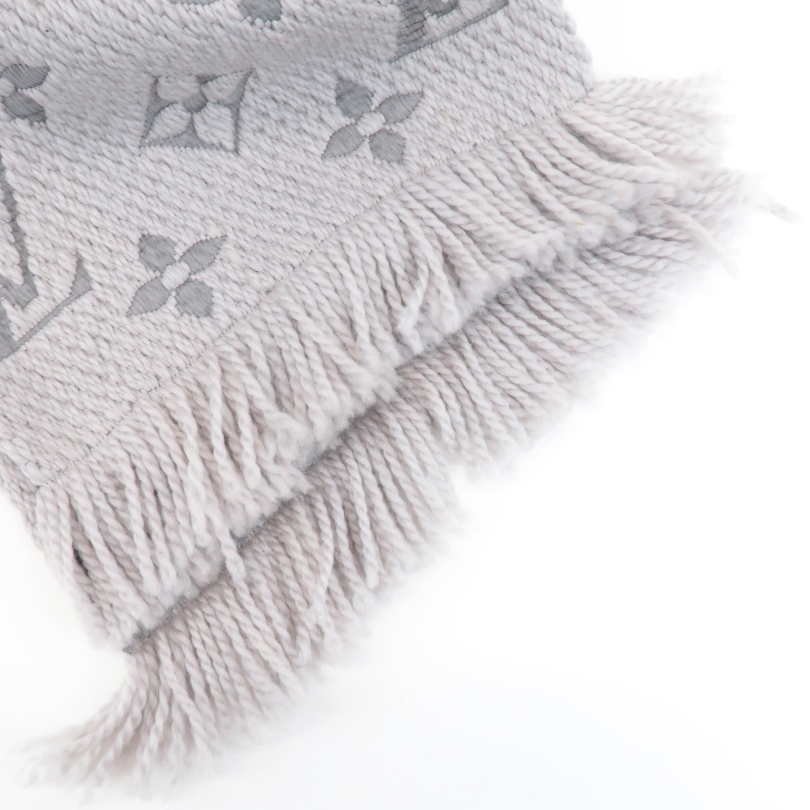 Louis Vuitton Monogram Escharp Logomania Scarf Gris Perle M74742