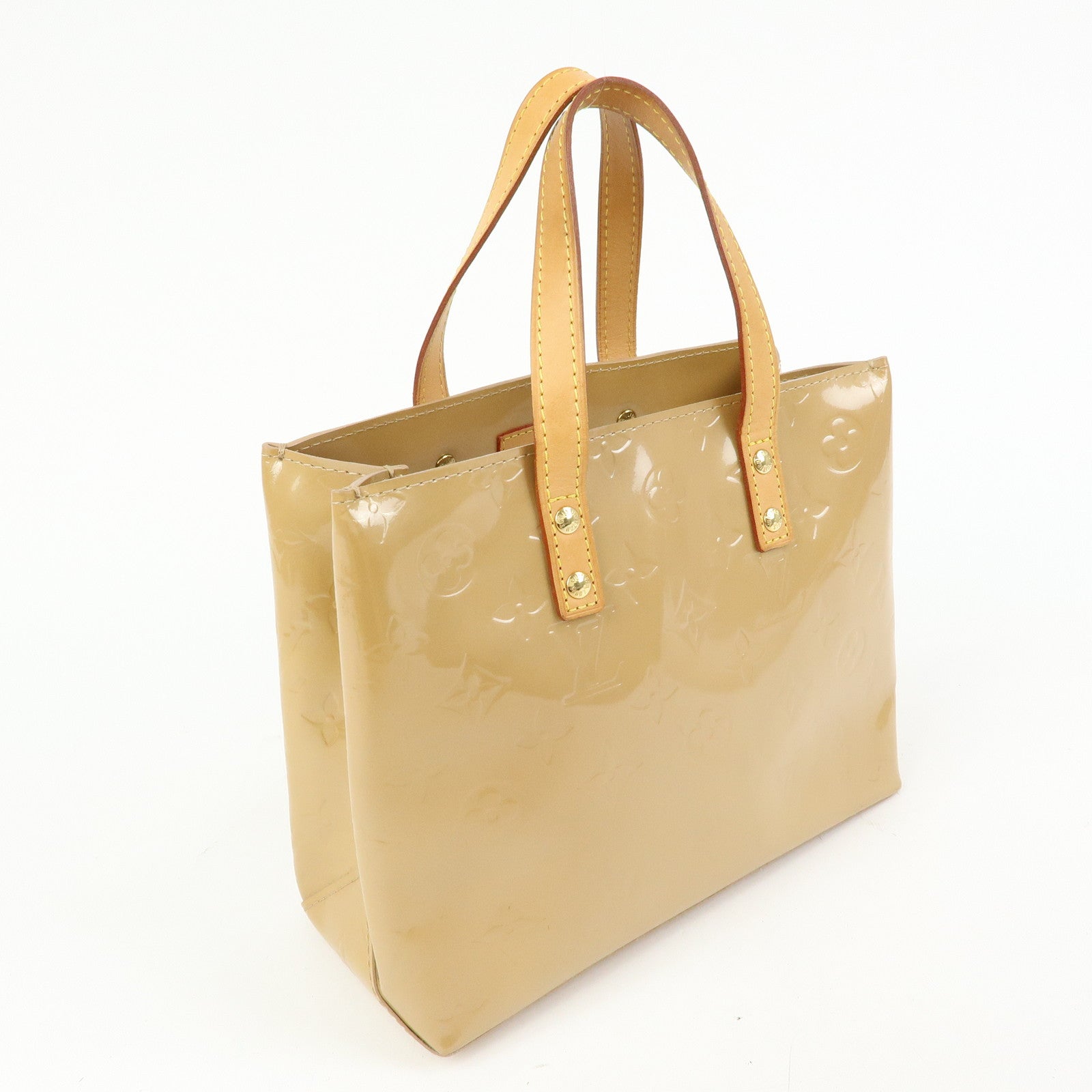 Louis Vuitton Monogram Vernis Reade PM Hand Bag Noisette M91334