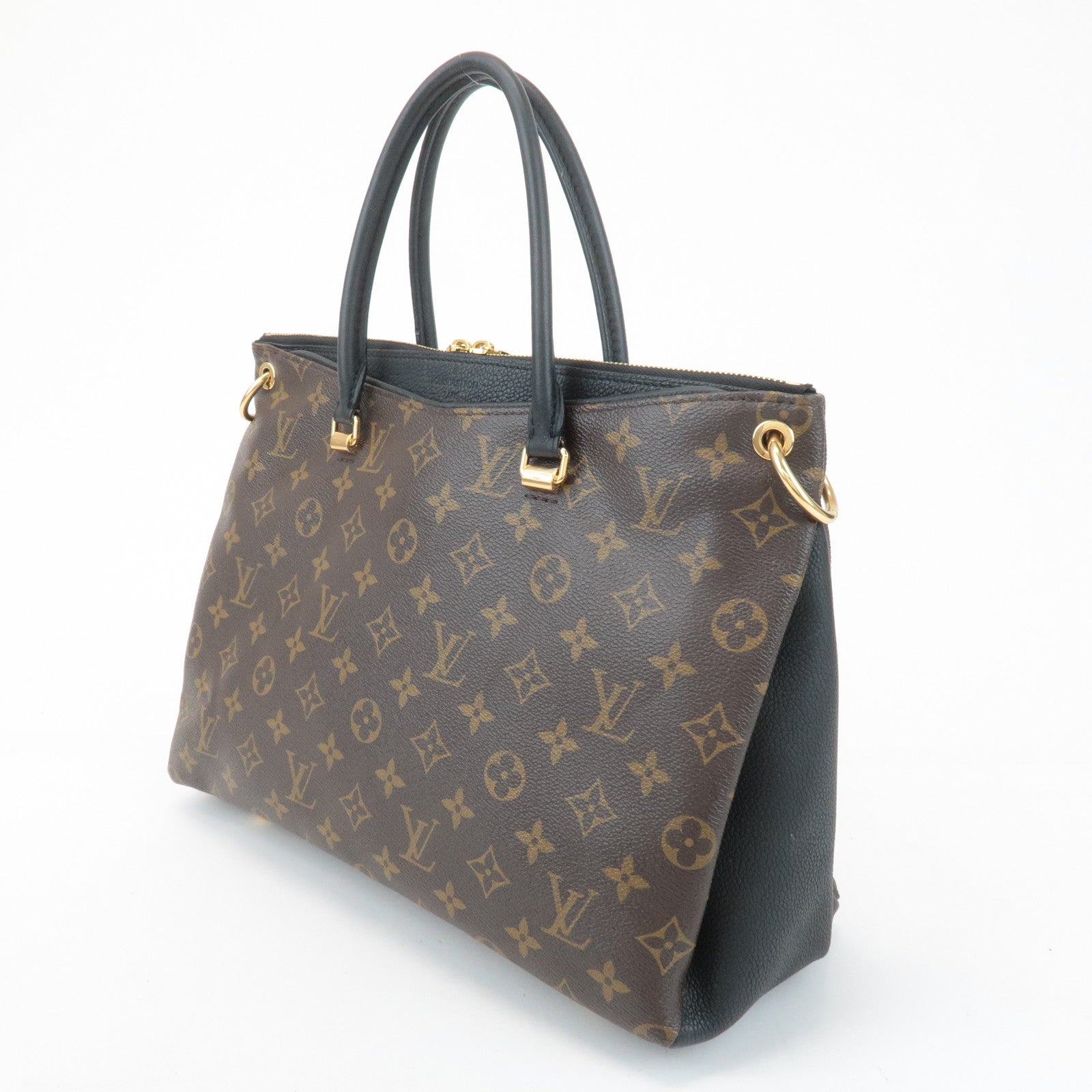 Louis Vuitton Monogram Pallas 2Way Hand Bag Noir M42756 Used