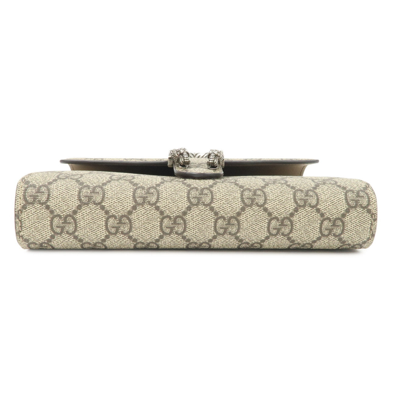 GUCCI Dionysus GG Supreme WOC Chain Shoulder Bag Beige 401231