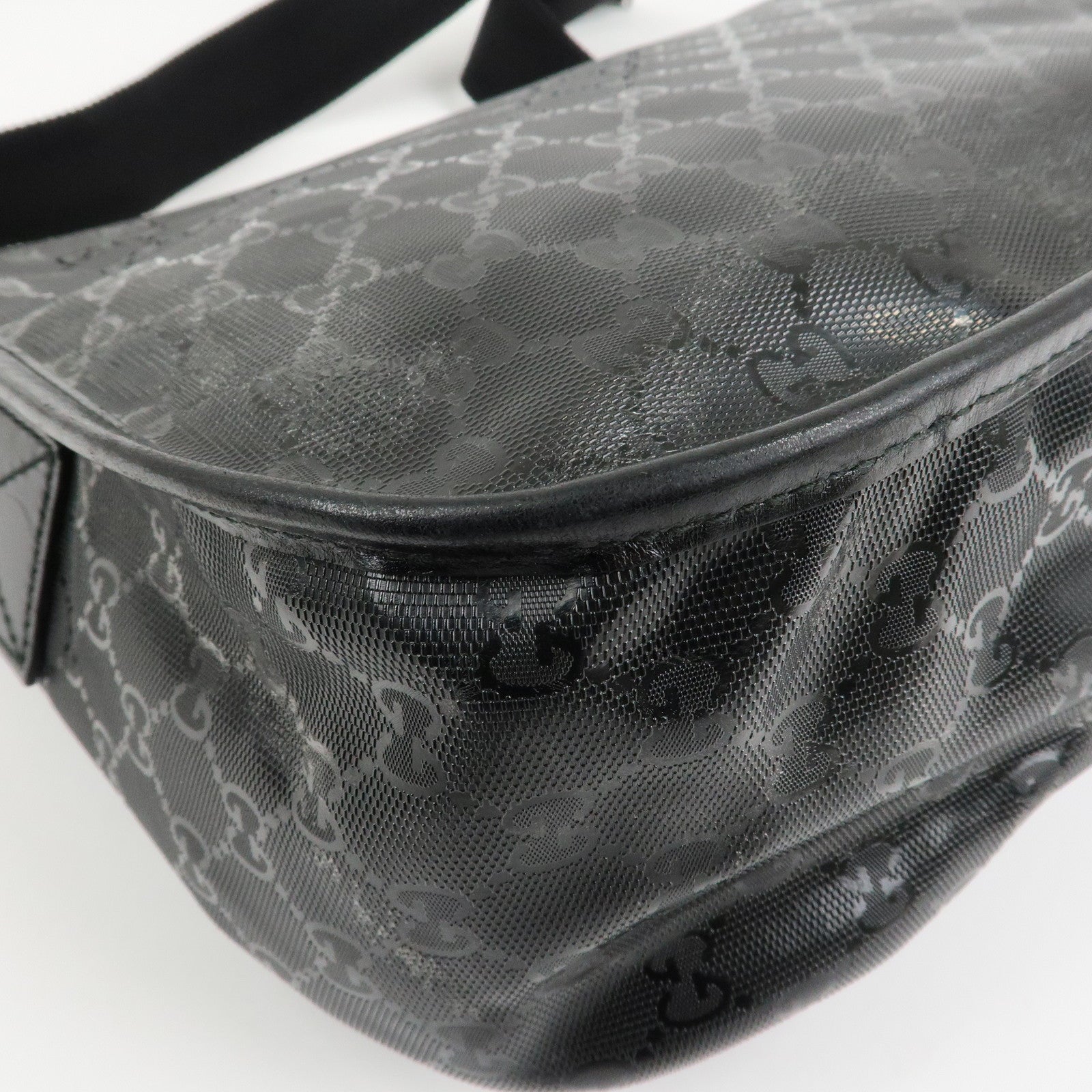 GUCCI GG Implement Canvas Shoulder Bag Crossbody Bag Black 201732