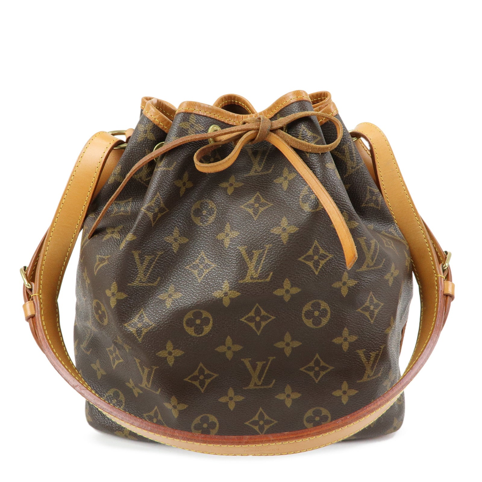 Louis Vuitton Monogram Petit Noe Shoulder Bag Brown M42226