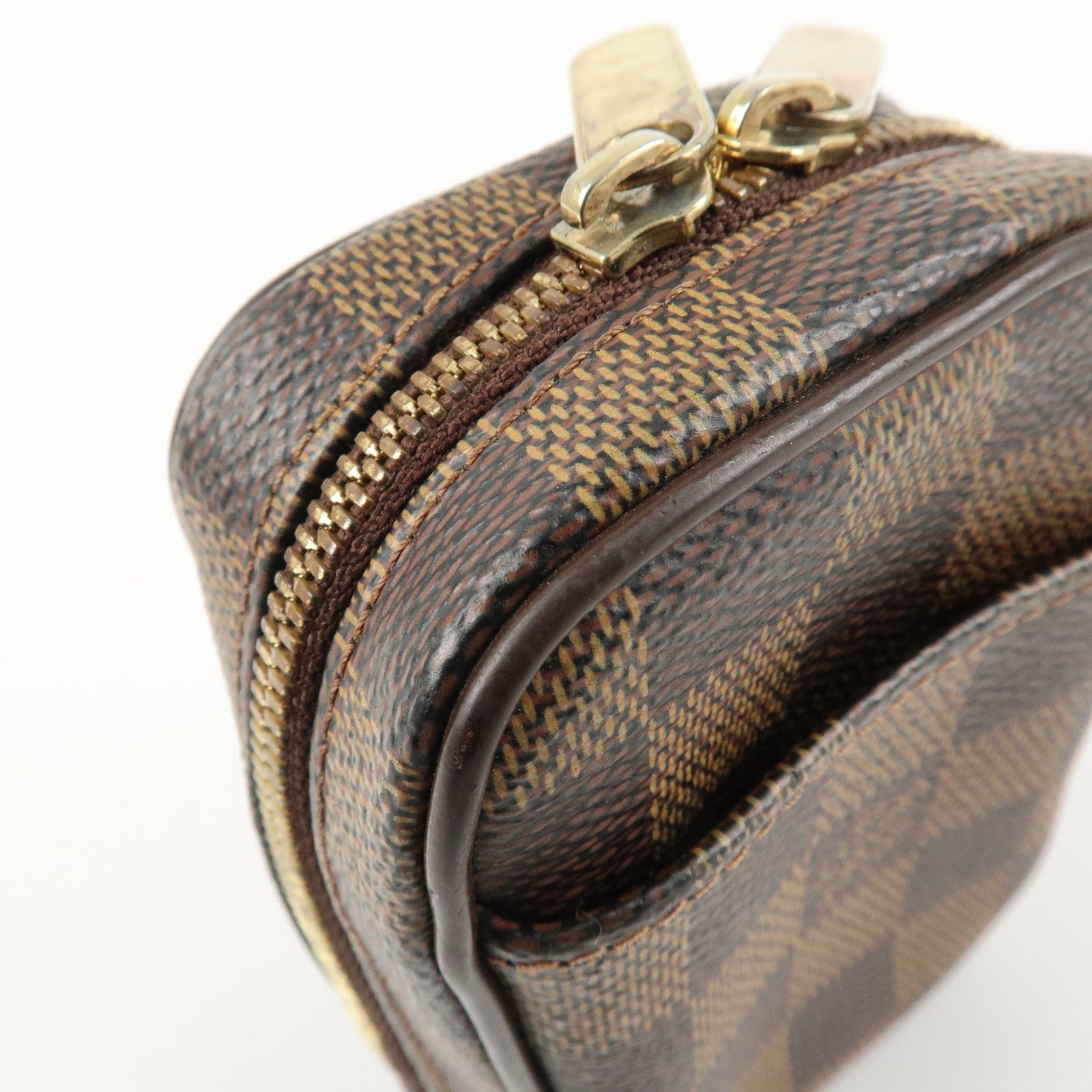 Louis Vuitton Damier Leather Canvas Etui Okapi PM Camera Case N61738 Used