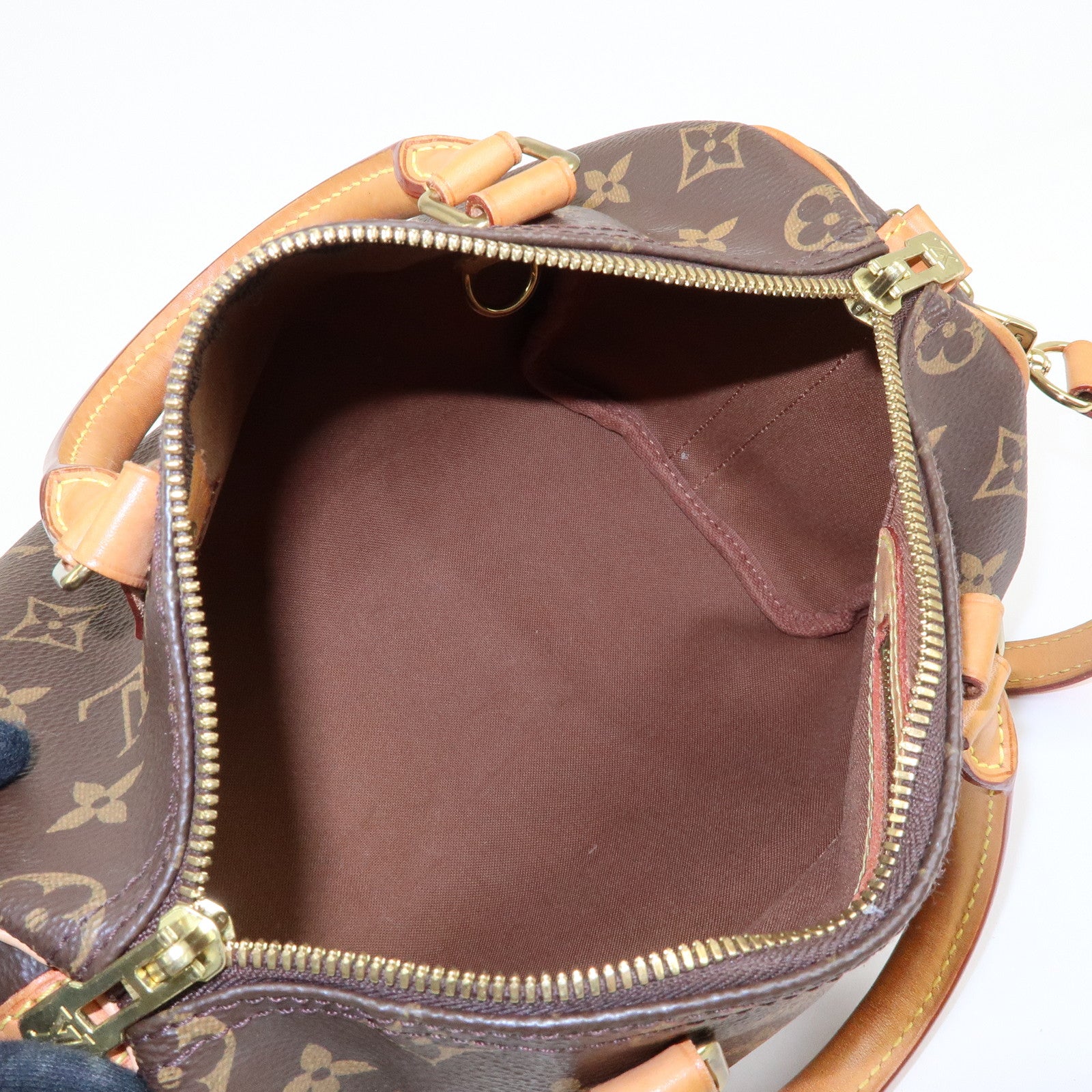 Louis Vuitton Monogram Speedy Bandouliere 25 Brown M41113